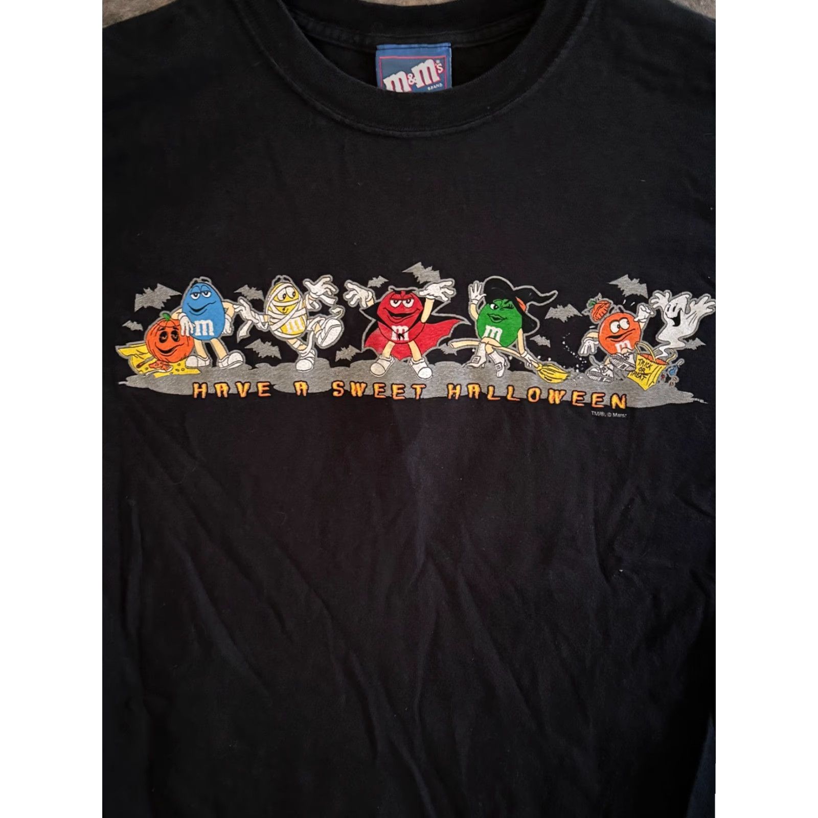 Vintage VINTAGE M&M’s Have A Sweet Halloween T-Shirt M & O Knits Men’s Large Size US L / EU 52-54 / 3 - 2 Thumbnail