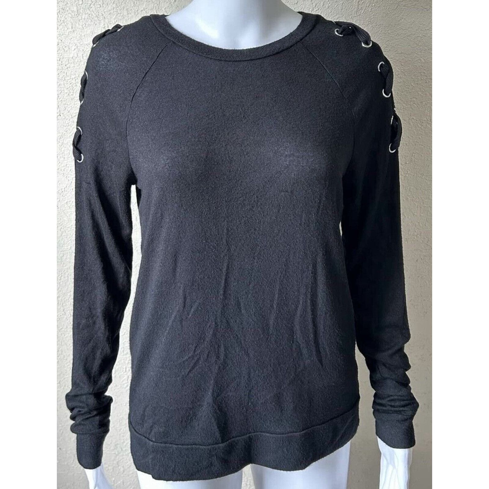 Other Just Be | Alternative Goth Black Long Sleeve Shirt | Medium Size M / US 6-8 / IT 42-44 - 1 Thumbnail