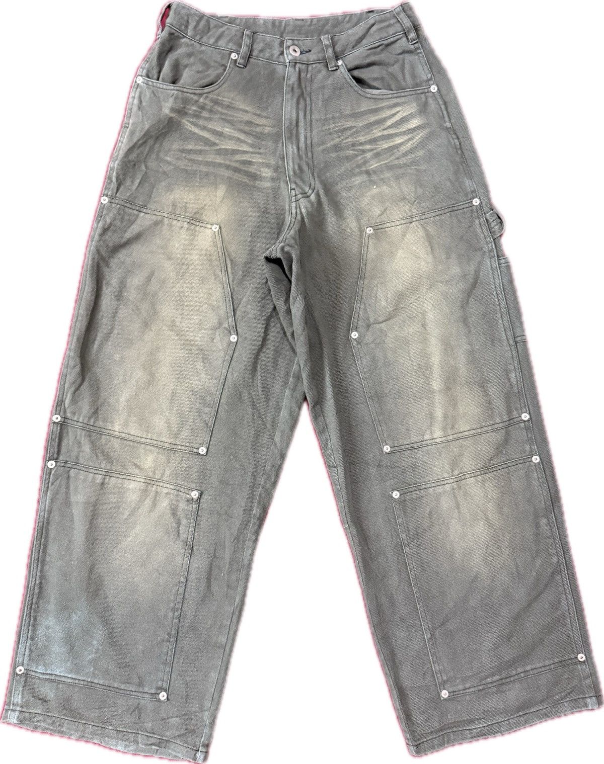Wish Me Luck Baggy Style Japanese Brand Wish Forever Pants Double Knee Size US 29 - 1 Thumbnail
