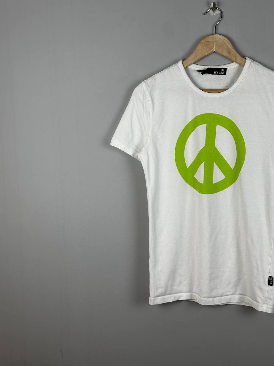 Moschino Love Moschino Avant Garde Slim Peace Signe T Shirt Size US S / EU 44-46 / 1 - 2 Thumbnail