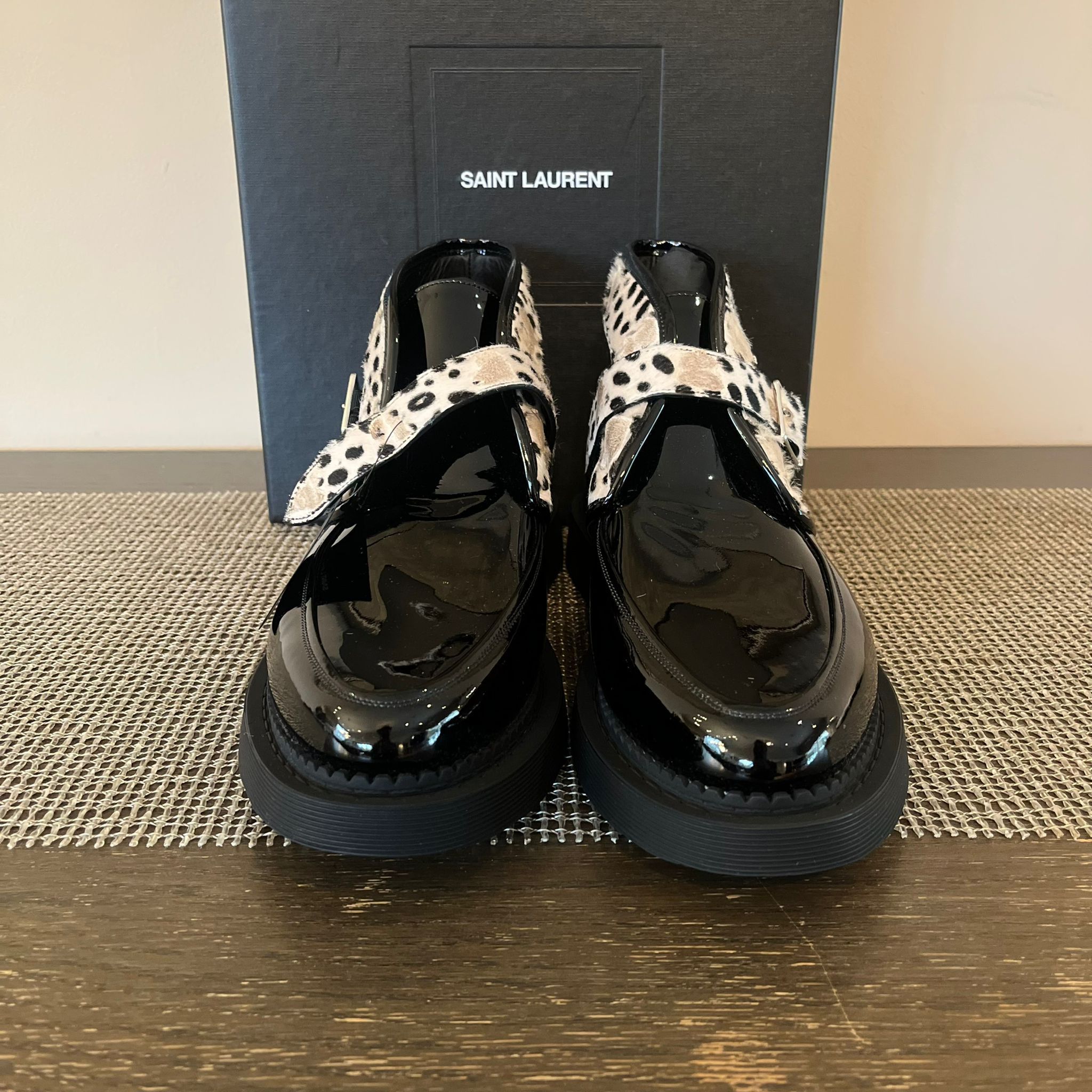 Saint Laurent Paris Teddy 10 Buckled Boots in Patent Black Size US 11 / EU 44 - 4 Thumbnail