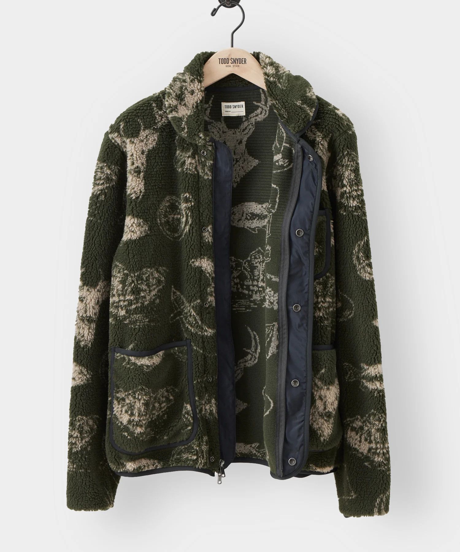 Todd Snyder Todd Snyder Adirondack Fleece Animal Print Chore Jacket Size US L / EU 52-54 / 3 - 2 Thumbnail