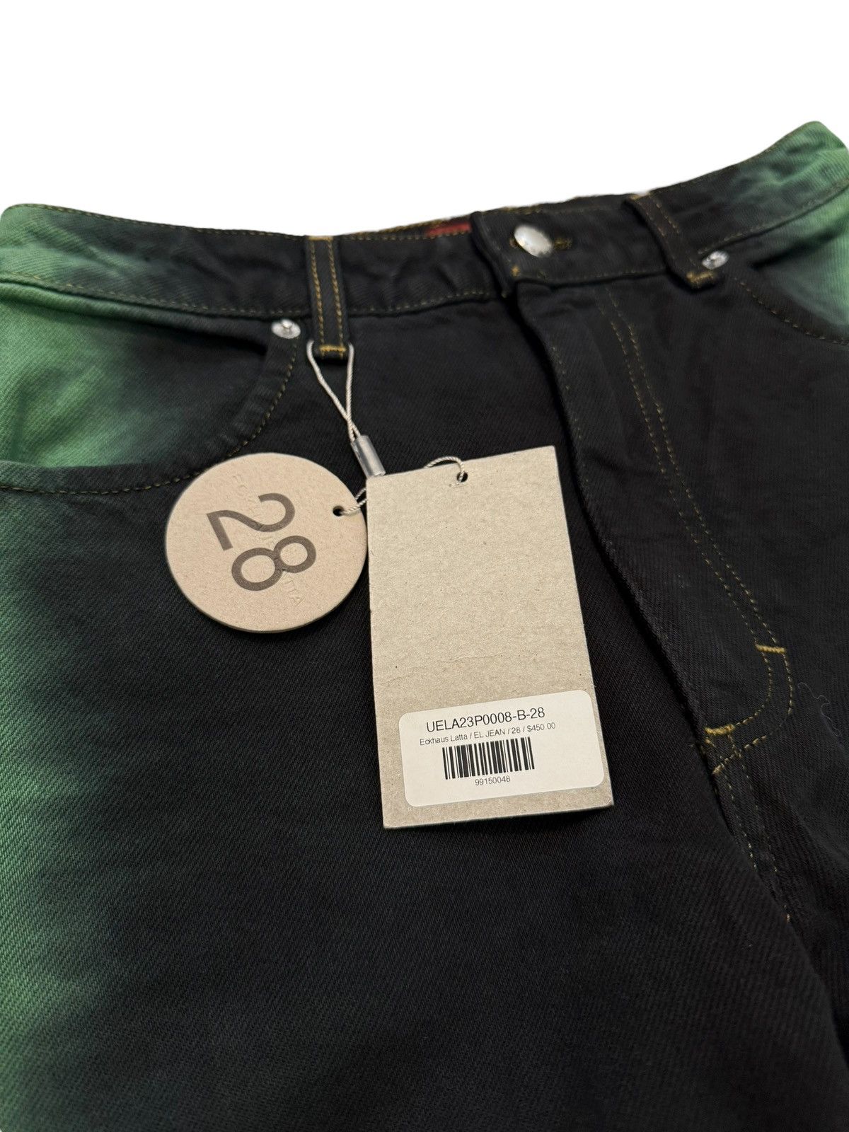 Eckhaus Latta El Jean Green Black (Dyed Denim) Size US 28 / EU 44 - 5 Thumbnail