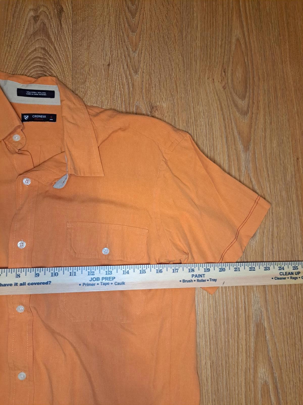 Daniel Cremieux Daniel Cremieux Button Up Shirt Medium Orange Linen Blend Size US M / EU 48-50 / 2 - 4 Thumbnail