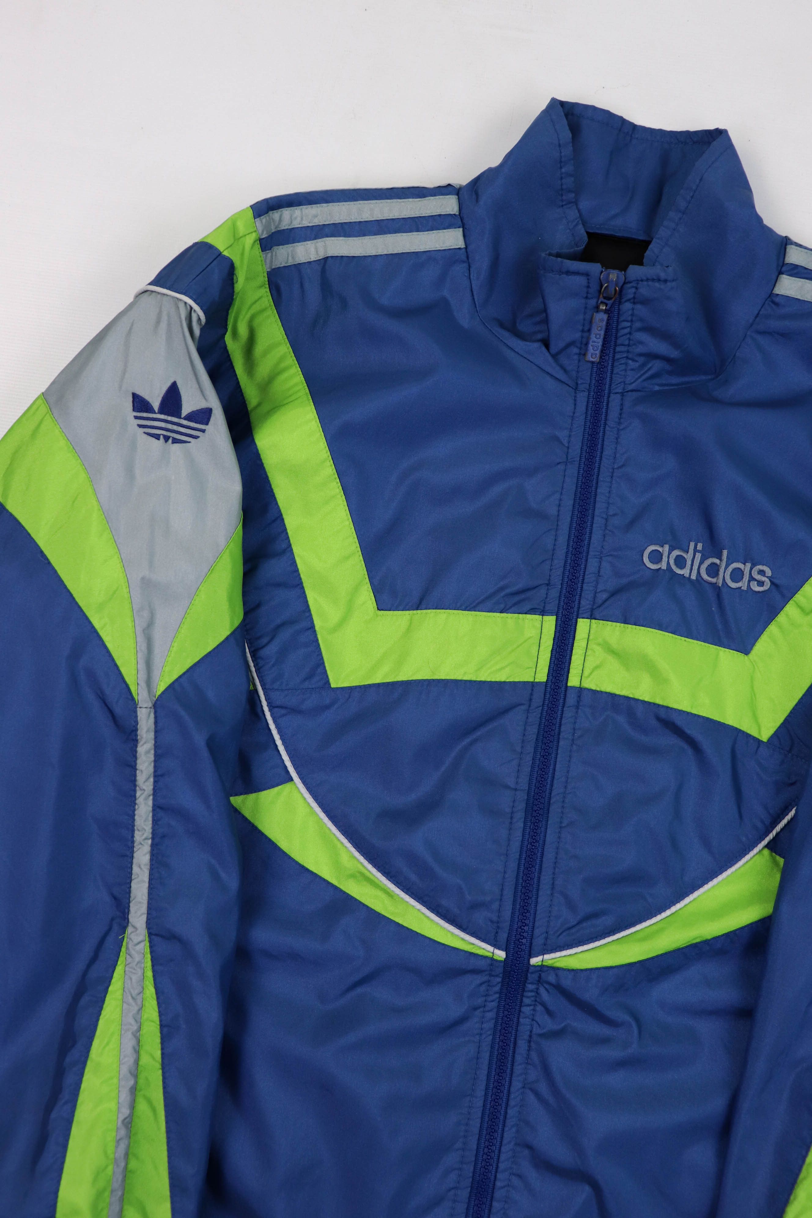 Adidas Adidas Vintage Stripes Oversized Nylon Track Zip Jacket Size US XL / EU 56 / 4 - 7 Thumbnail