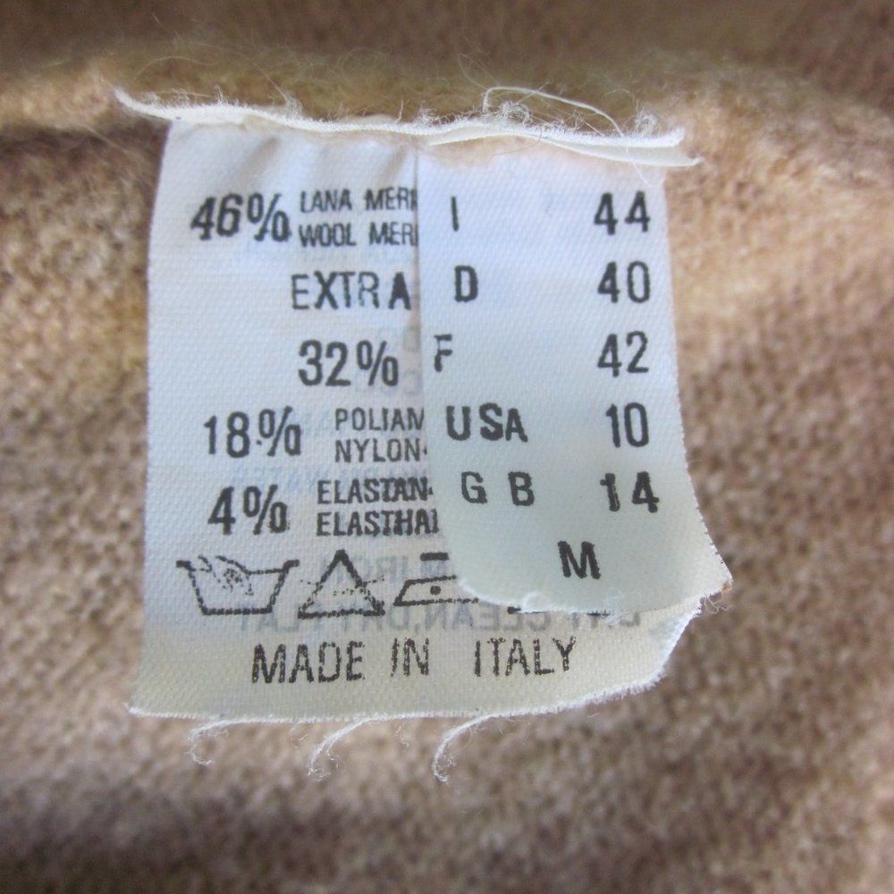 Vintage Dolce Emozione Camel Hair & Wool Pullover Sweater Size 10 (1 Size L / US 10 / IT 46 - 7 Thumbnail