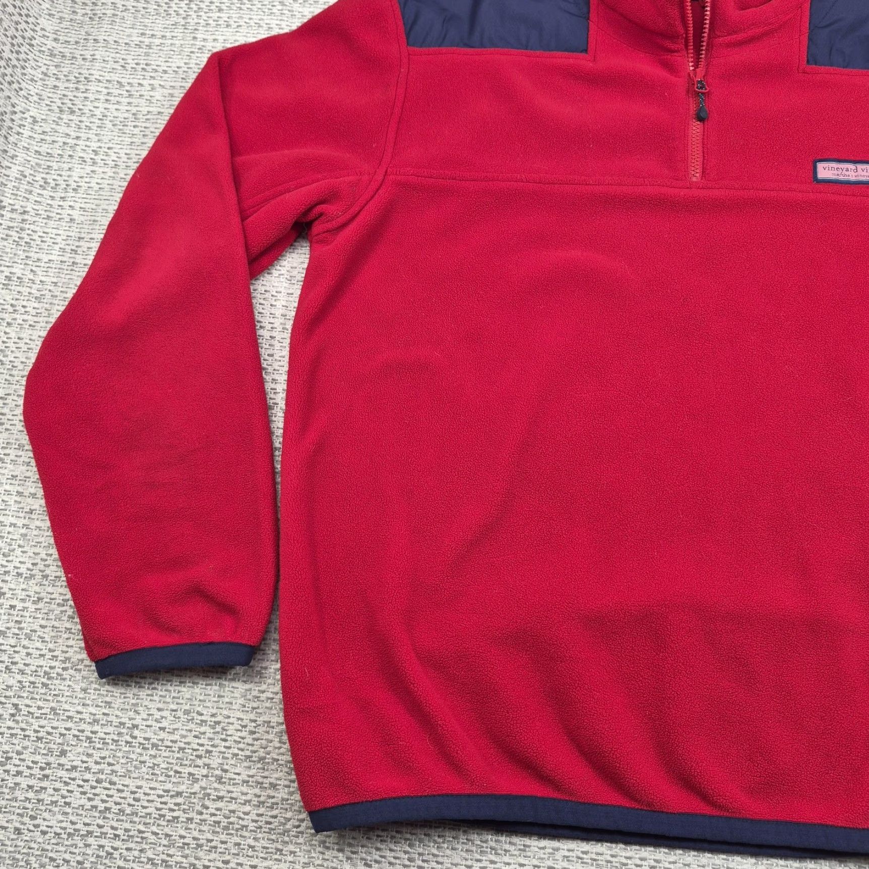 Vineyard Vines Vineyard Vines Jacket Mens Large Red Fleece 1/4 Zip Pullover Martha's Vineyard Jacket Coat Windbreaker Casual Fall Winter Size US L / EU 52-54 / 3 - 3 Thumbnail