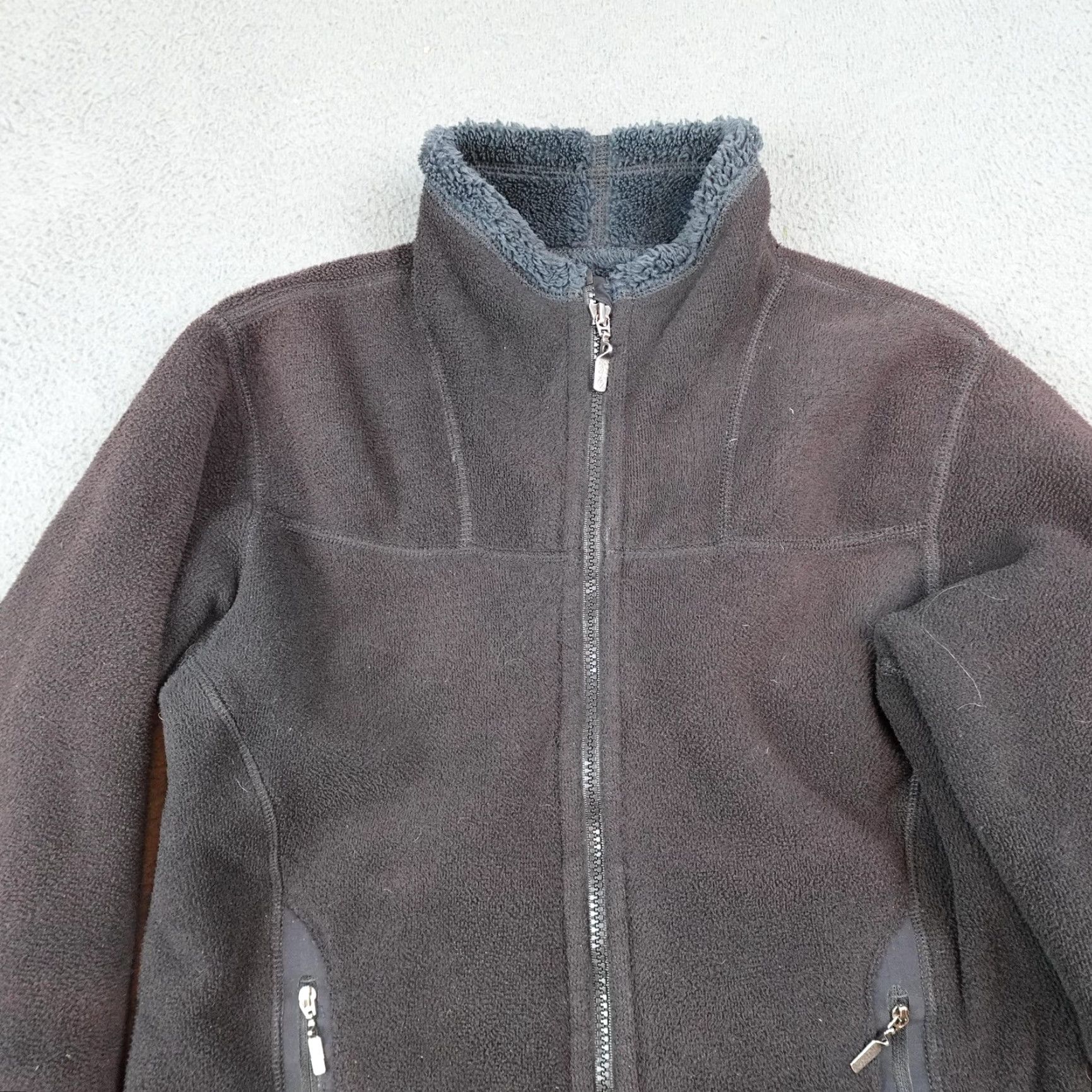 Patagonia Patagonia Fleece Jacket Womens Small Black Long Full Zip Coat Warm Winter Cozy Size S / US 4 / IT 40 - 5 Thumbnail