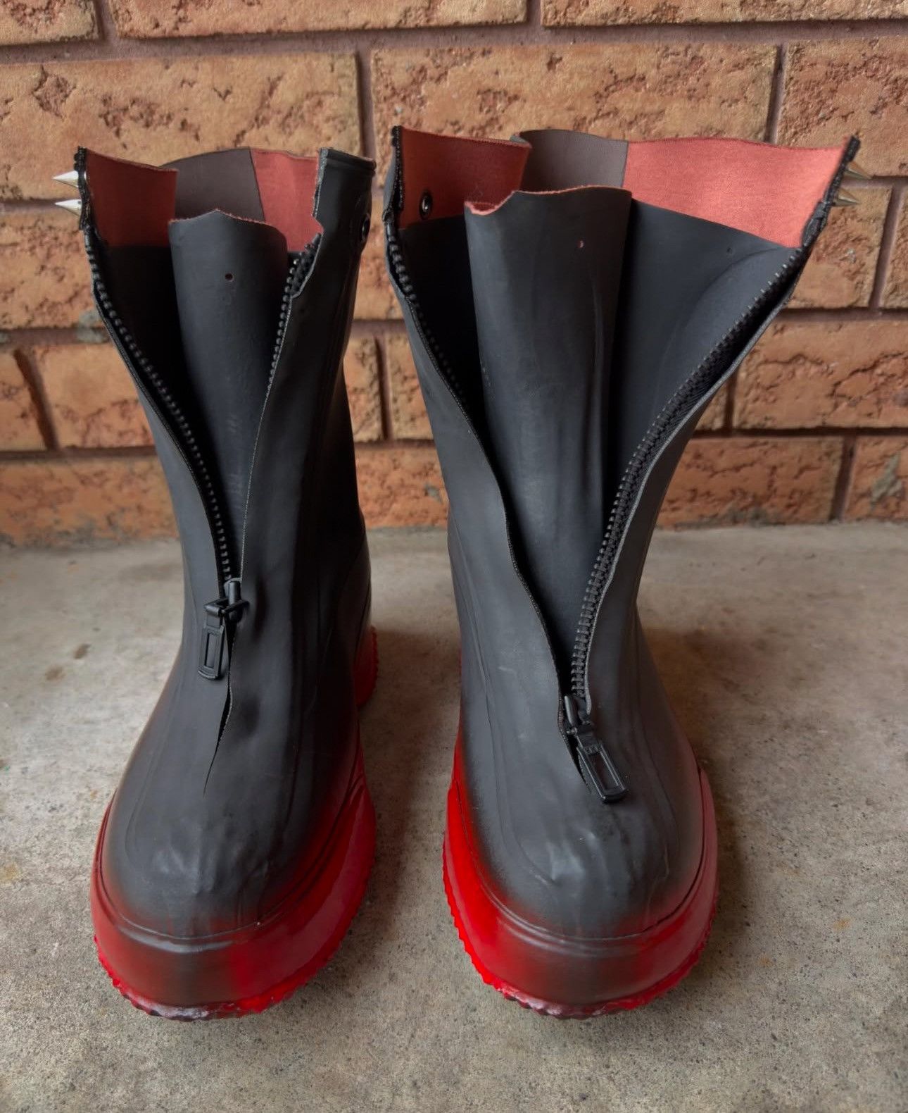 Vintage Blood Red Spiked Dune Boots Size US 9.5 / EU 42-43 - 8 Thumbnail