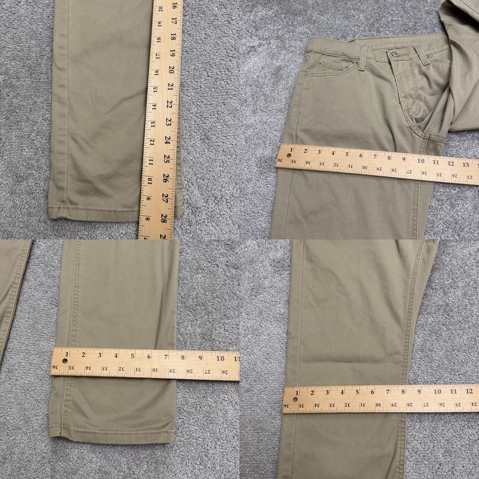 Levi's Levi's Mens 541 Athletic Fit Taper Leg Chino Pants Khaki Brown Flat Front 30x30 Size US 30 / EU 46 - 10 Thumbnail