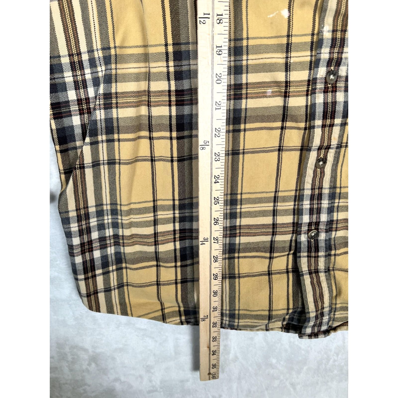 Carhartt VINTAGE Carhartt Shirt Mens XLT Yellow Plaid Long Sleeve Button Up Shacket Workwear Size US XL / EU 56 / 4 - 4 Thumbnail