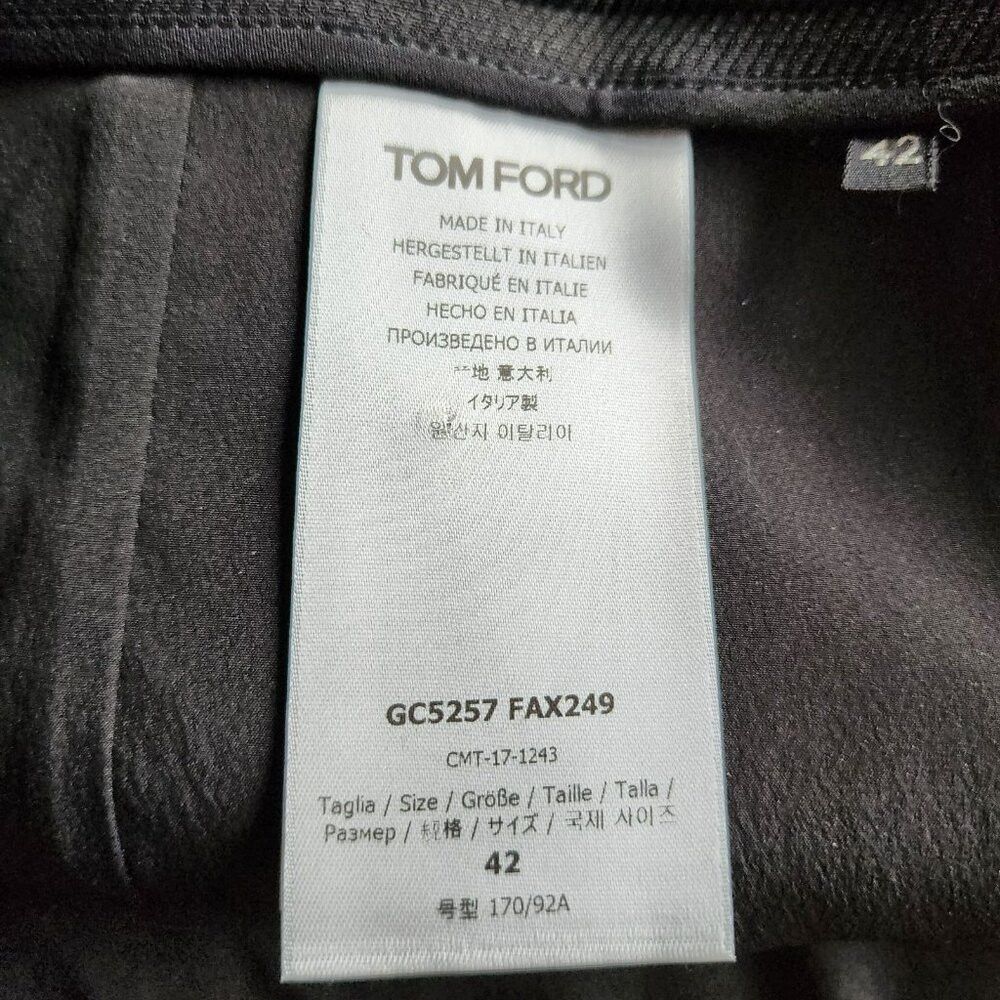 Tom Ford Tom Ford Wool Silk Skirt – IT 42 – Black – Leather Trim – Z Size 28" / US 6 / IT 42 - 6 Thumbnail