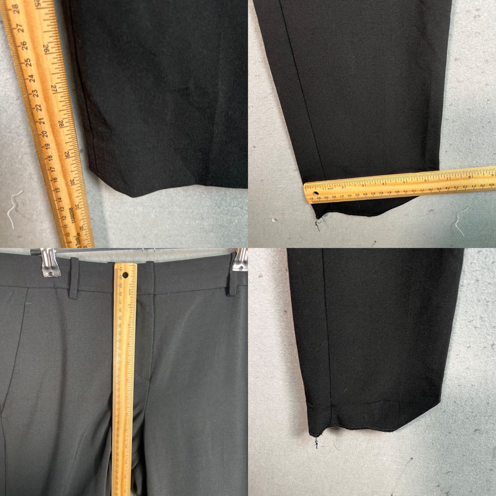 Theory Theory Black Womens 10 Slim-Fit Trousers Louise Urban Style W/ Stretch Waistband Pants Women 10 Black Stretch Waistband Slim Modern Dress Pants Size ONE SIZE - 8 Thumbnail