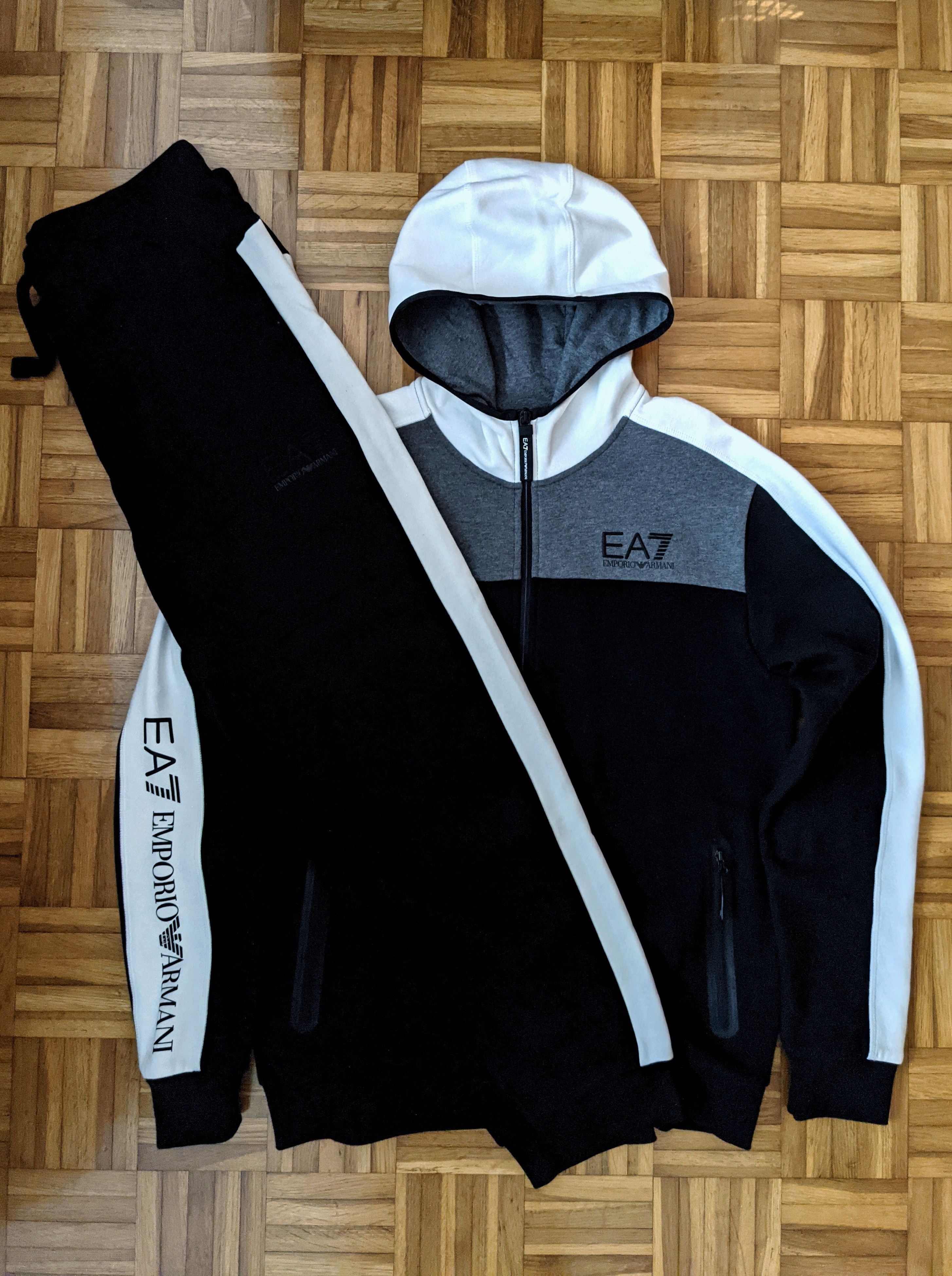 Armani fleece tracksuit deals