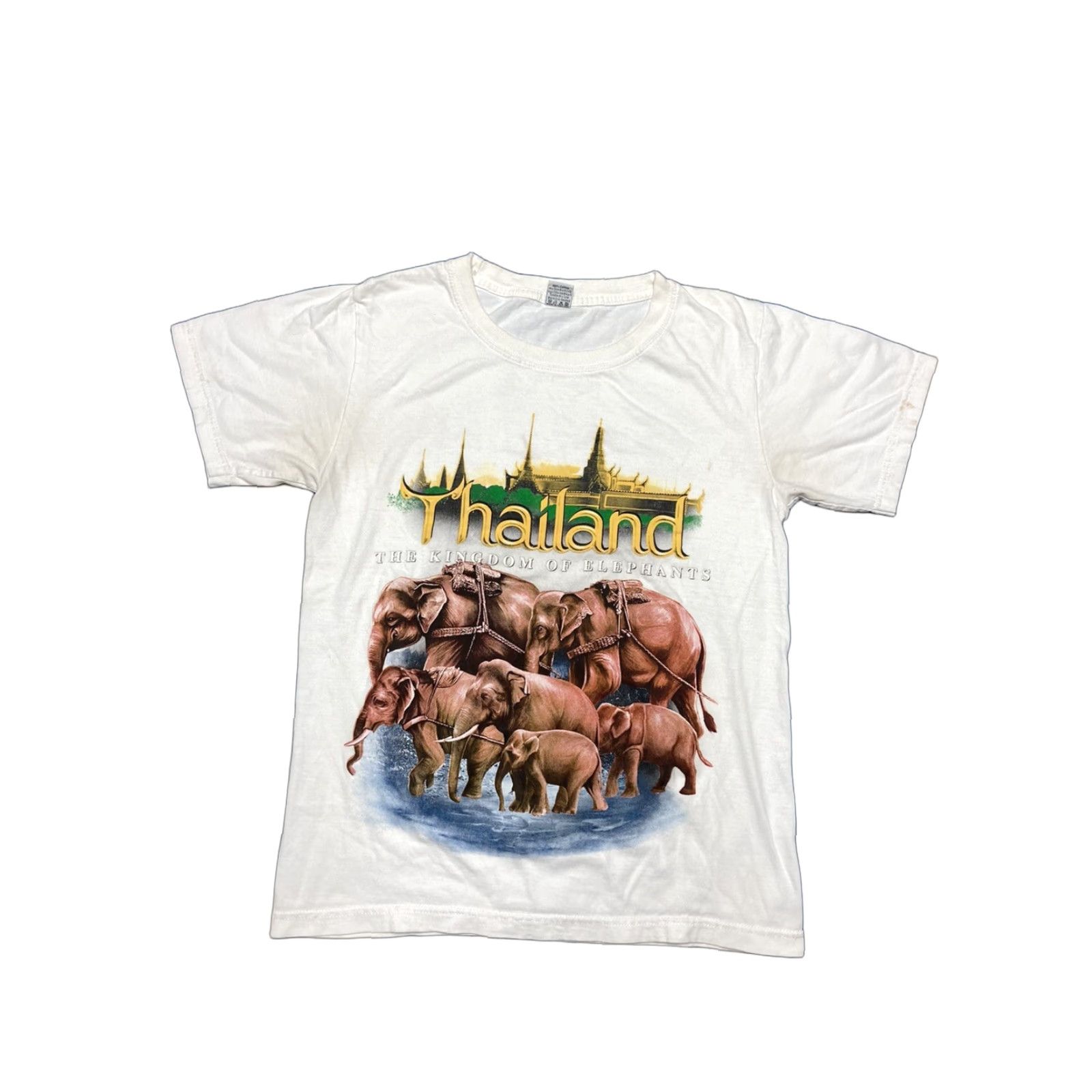 Doublet VINTAGE M & M T-Shirt Double-Sided Graphic Thailand Kingdom of Elephants Medium Men White Size US M / EU 48-50 / 2 - 1 Thumbnail