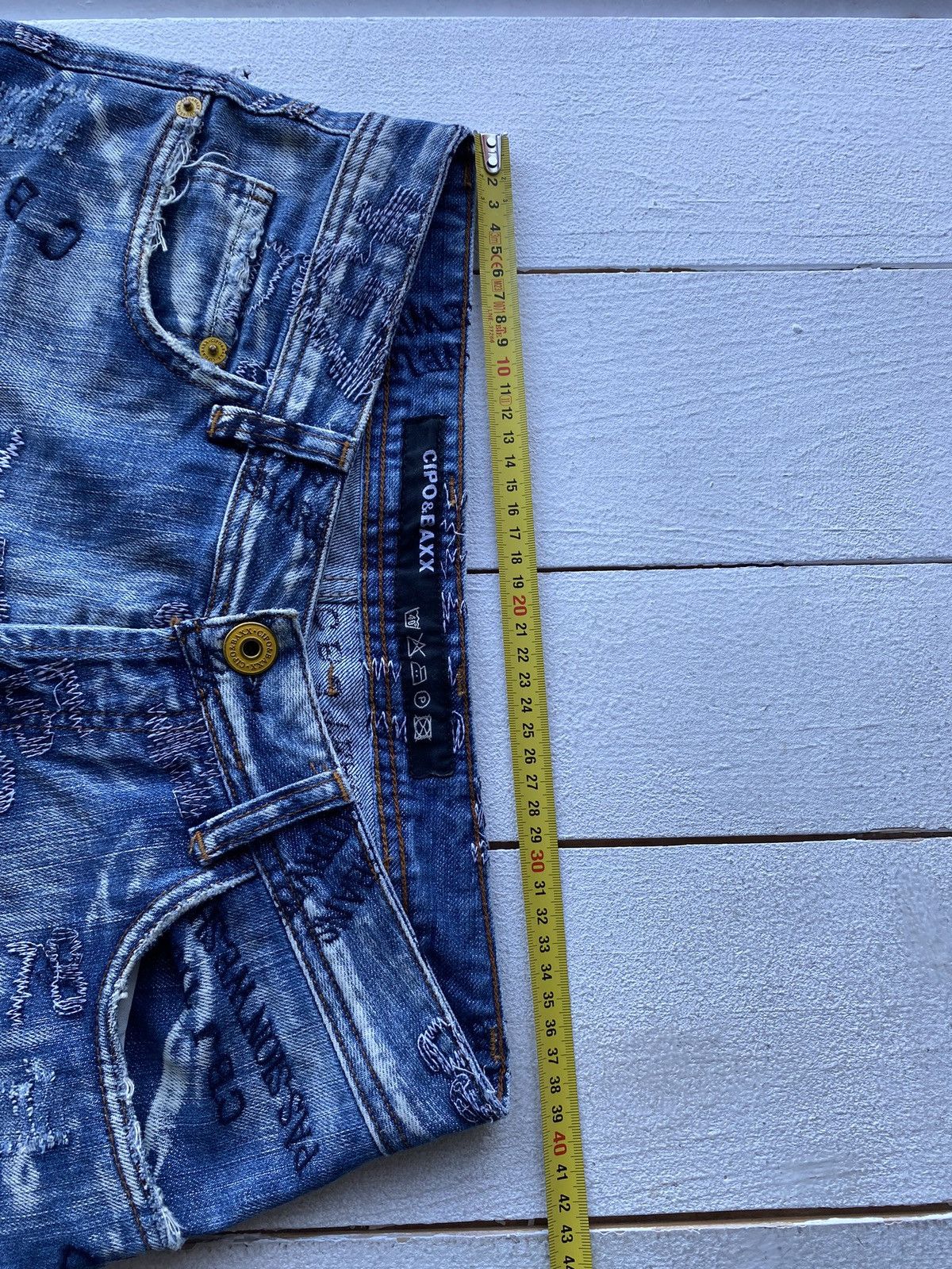 Japanese Brand × Vintage RARE Japanese y2k Opium Gothic Punk Distressed Mens Jeans Size US 30 / EU 46 - 7 Thumbnail