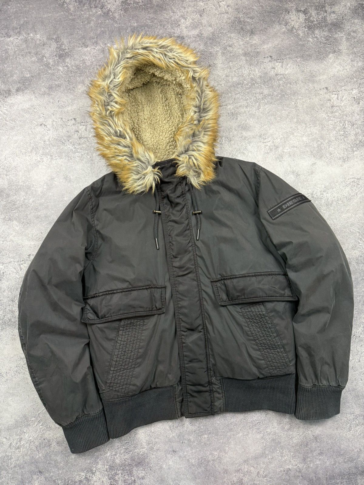 Diesel Diesel Y2K Fur Mohair Puffer Bomber Jacket Size US L / EU 52-54 / 3 - 4 Thumbnail