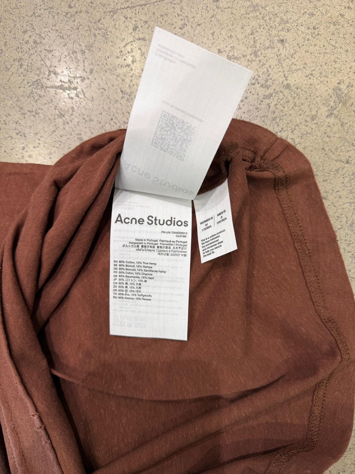 Acne Studios ACNE STUDIOS - Logo T-shirt Relaxed Fit Chocolate Brown Size US S / EU 44-46 / 1 - 4 Thumbnail