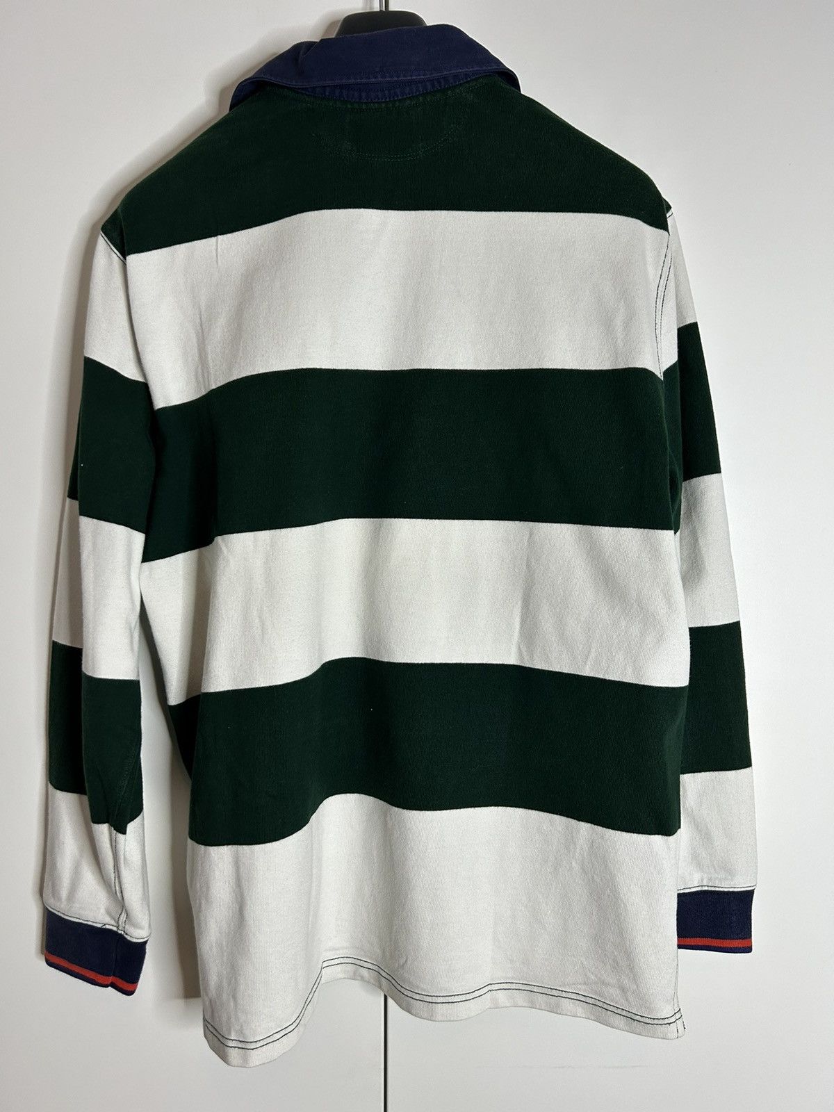 Polo Ralph Lauren × Ralph Lauren × Vintage Vintage 90s Polo Striped Boxy Rugby Polo Long Sleeve Shirt Size US L / EU 52-54 / 3 - 8 Thumbnail
