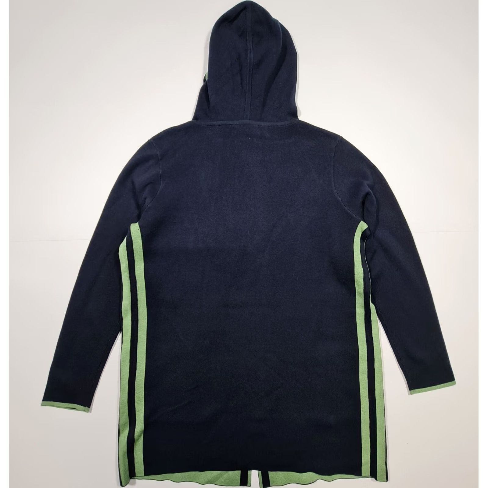 CO Betty & Co Cardigan Womens Hooded Navy Blue 12 UK Cotton Knit Open Front Long Sleeve Logo Jumper Modern Elegant Women’s 12 Size XL / US 12-14 / IT 48-50 - 7 Thumbnail