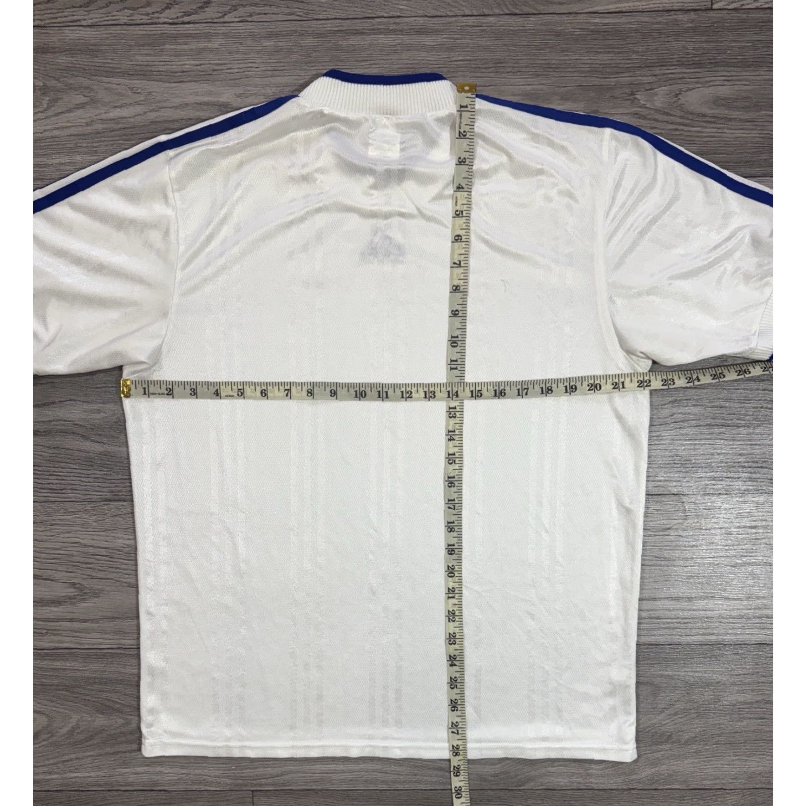 Nike VINTAGE Adidas Template 2000’s White Blue Football Jersey Soccer Shirt L Mens Size US L / EU 52-54 / 3 - 2 Thumbnail