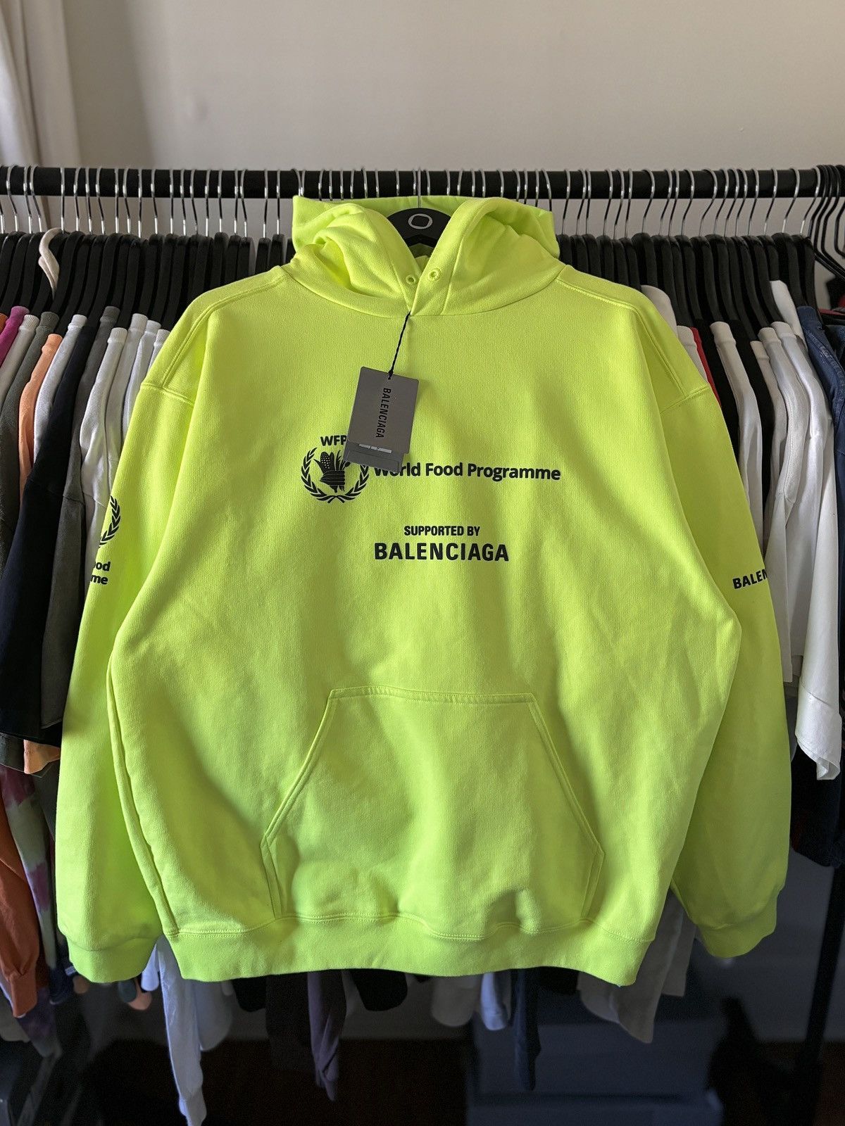 BALENCIAGA NEON FOOD PROGRAM HOODIE