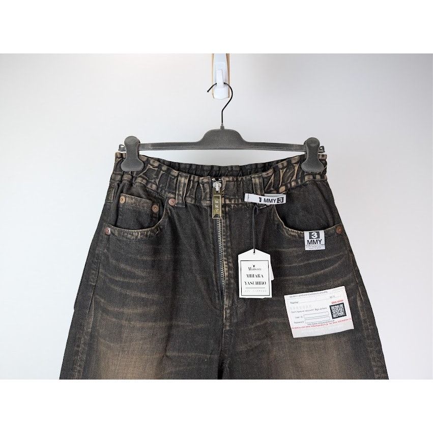 Maison MIHARA YASUHIRO o1rshd1 Amateur Sewn Wide Denim Jeans in Black Size US 32 / EU 48 - 3 Thumbnail