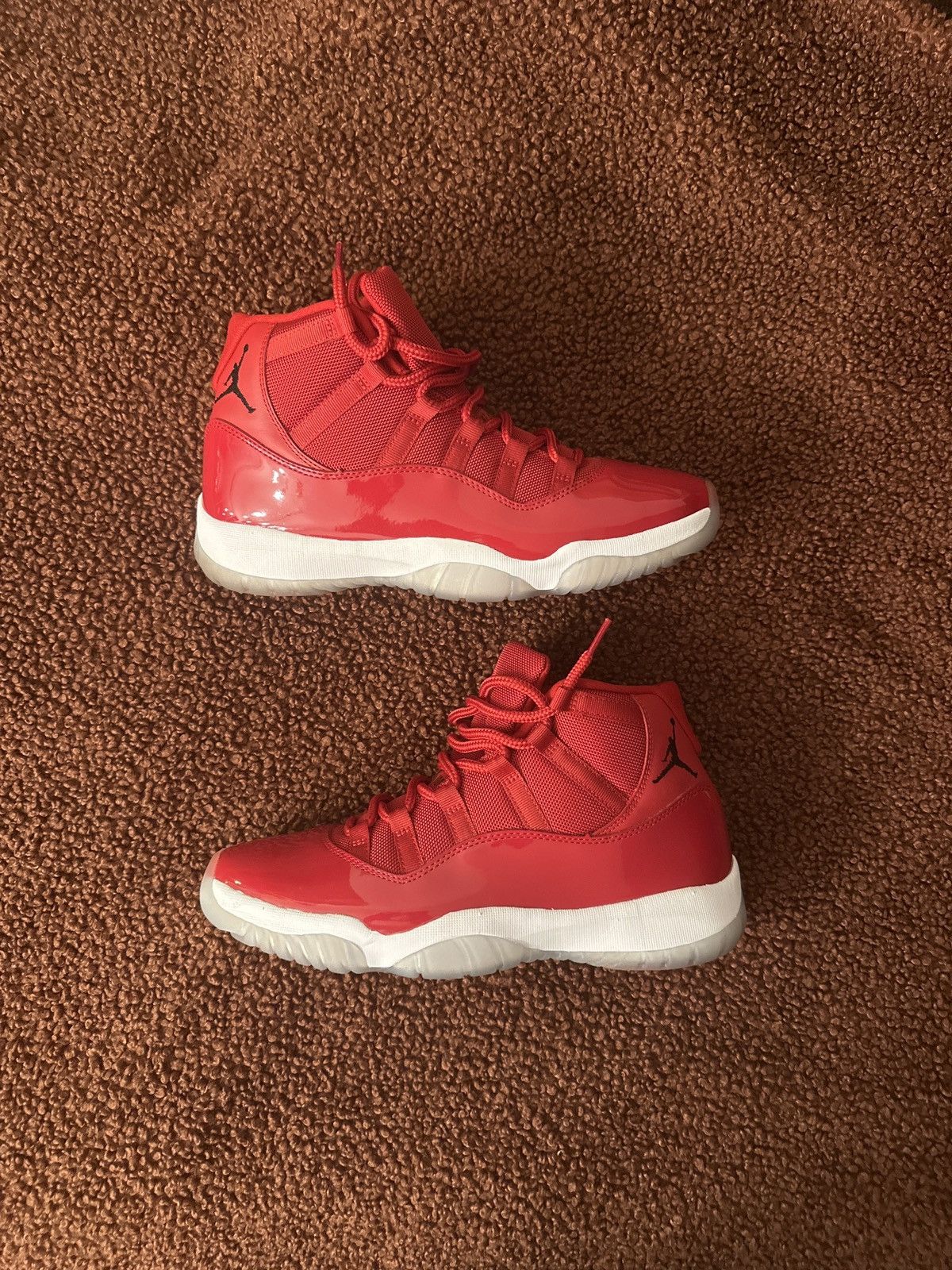 image of Jordan Brand 11 Win Like 96 Shoes in Red, Men's