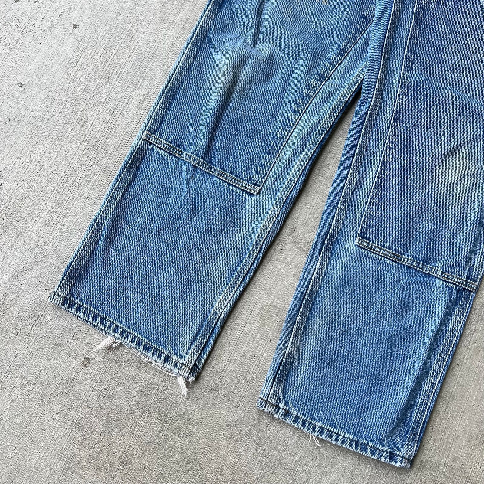 Carhartt × Vintage Carhartt blue denim jeans double knee work carpenter pants Size US 32 / EU 48 - 3 Thumbnail