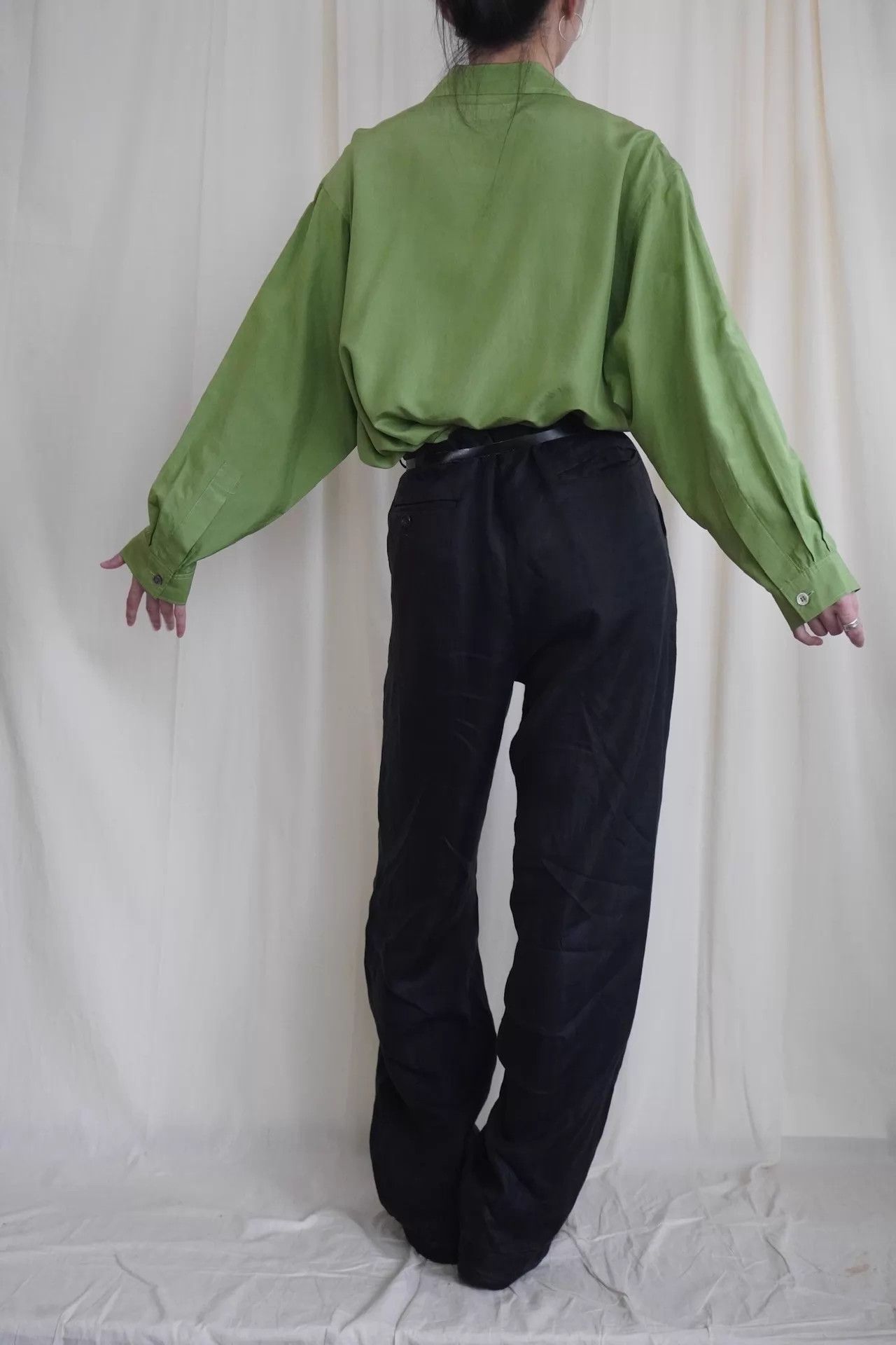 Y's Y'S by Yohji Yamamoto 2001SS Silk Green Shirt 9/10 Pocket Size US M / EU 48-50 / 2 - 5 Thumbnail