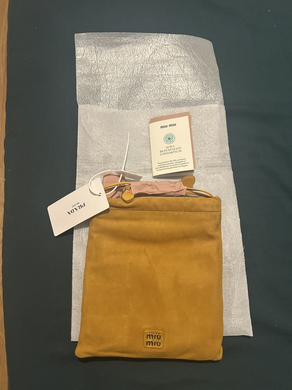Miu Miu Miu miu Suede Pouch Size ONE SIZE - 1 Thumbnail