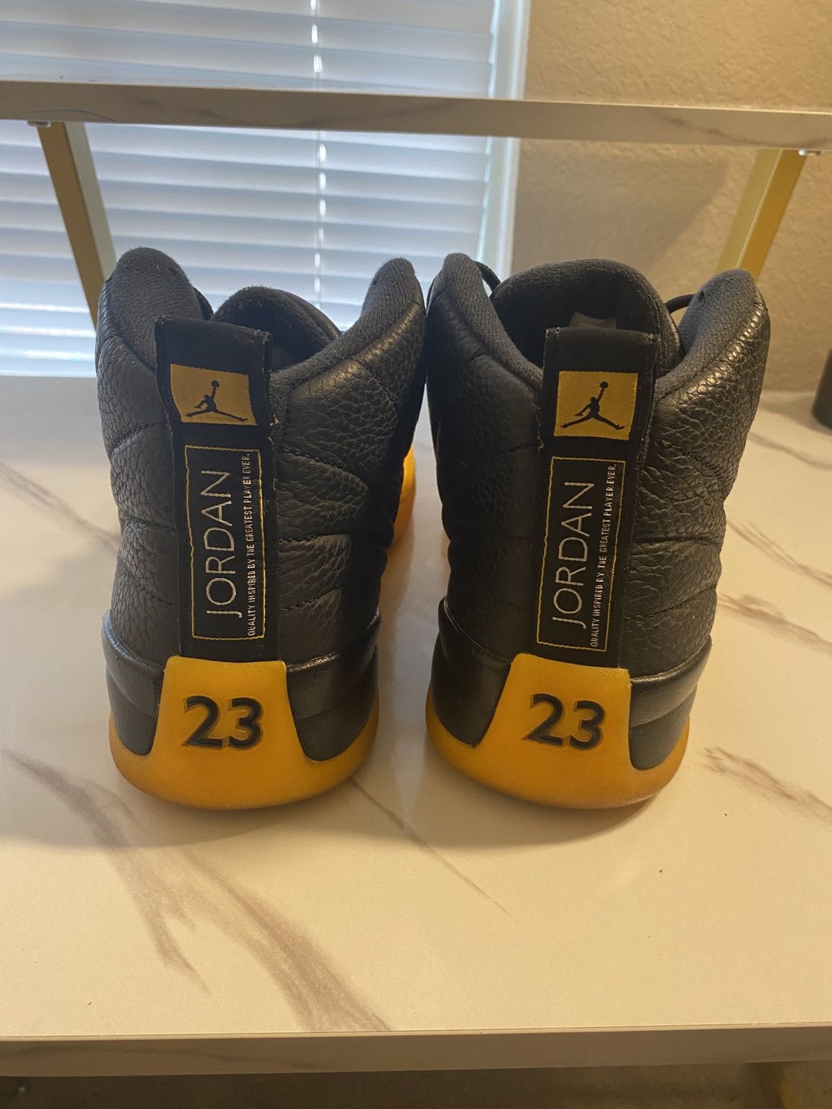 Jordan Brand Jordan 12 Retro Black University Gold Size US 8.5 / EU 41-42 - 3 Thumbnail