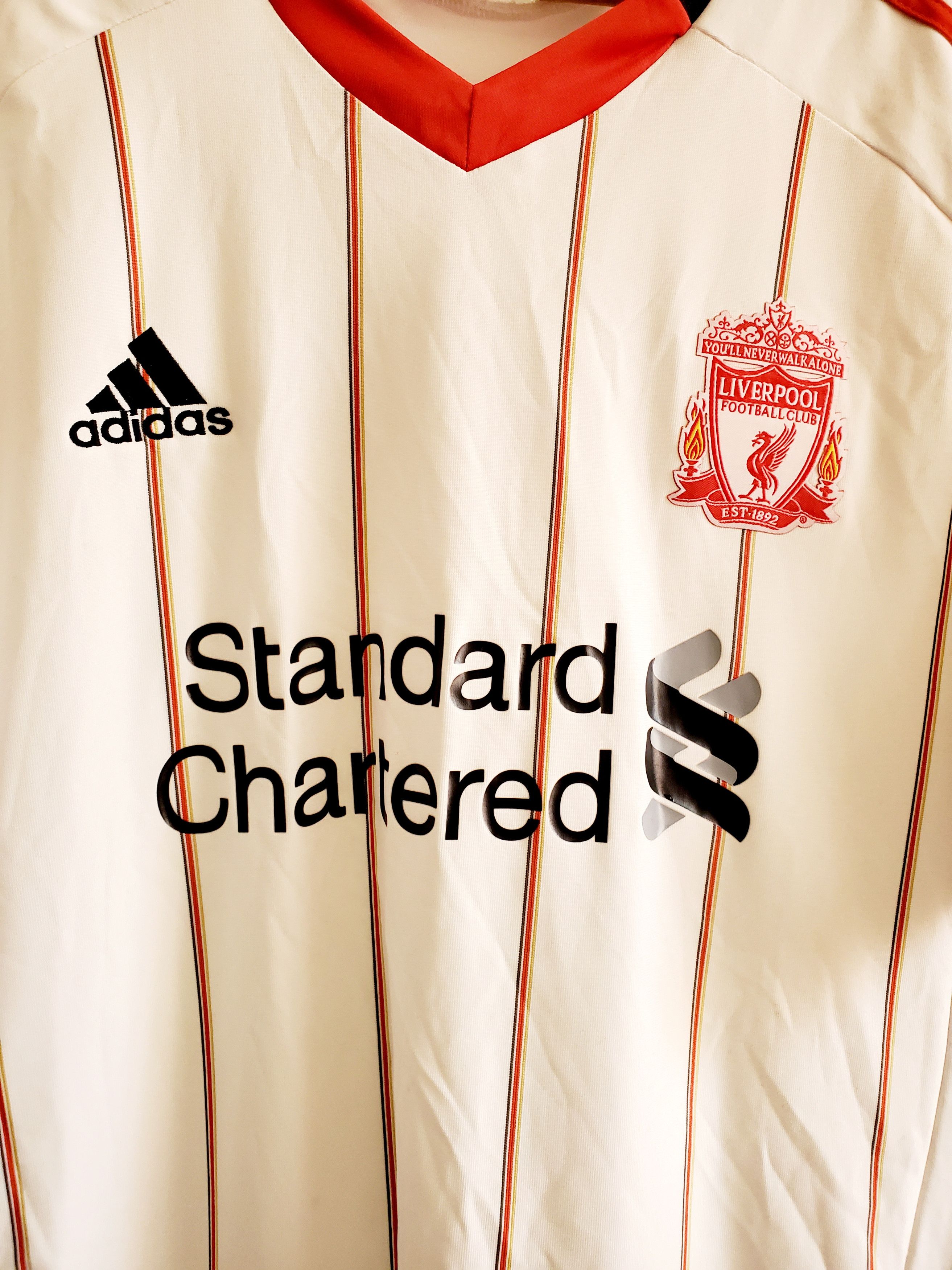 Adidas 2010-11 LIVERPOOL SHIRT SOCCER Jersey size L Size US L / EU 52-54 / 3 - 2 Thumbnail