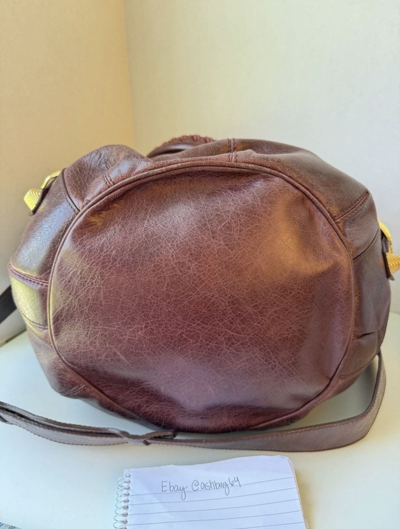 Balenciaga Balenciaga Giant Pompon Rouge Grenat Burgundy Gold Hardware Size ONE SIZE - 9 Thumbnail