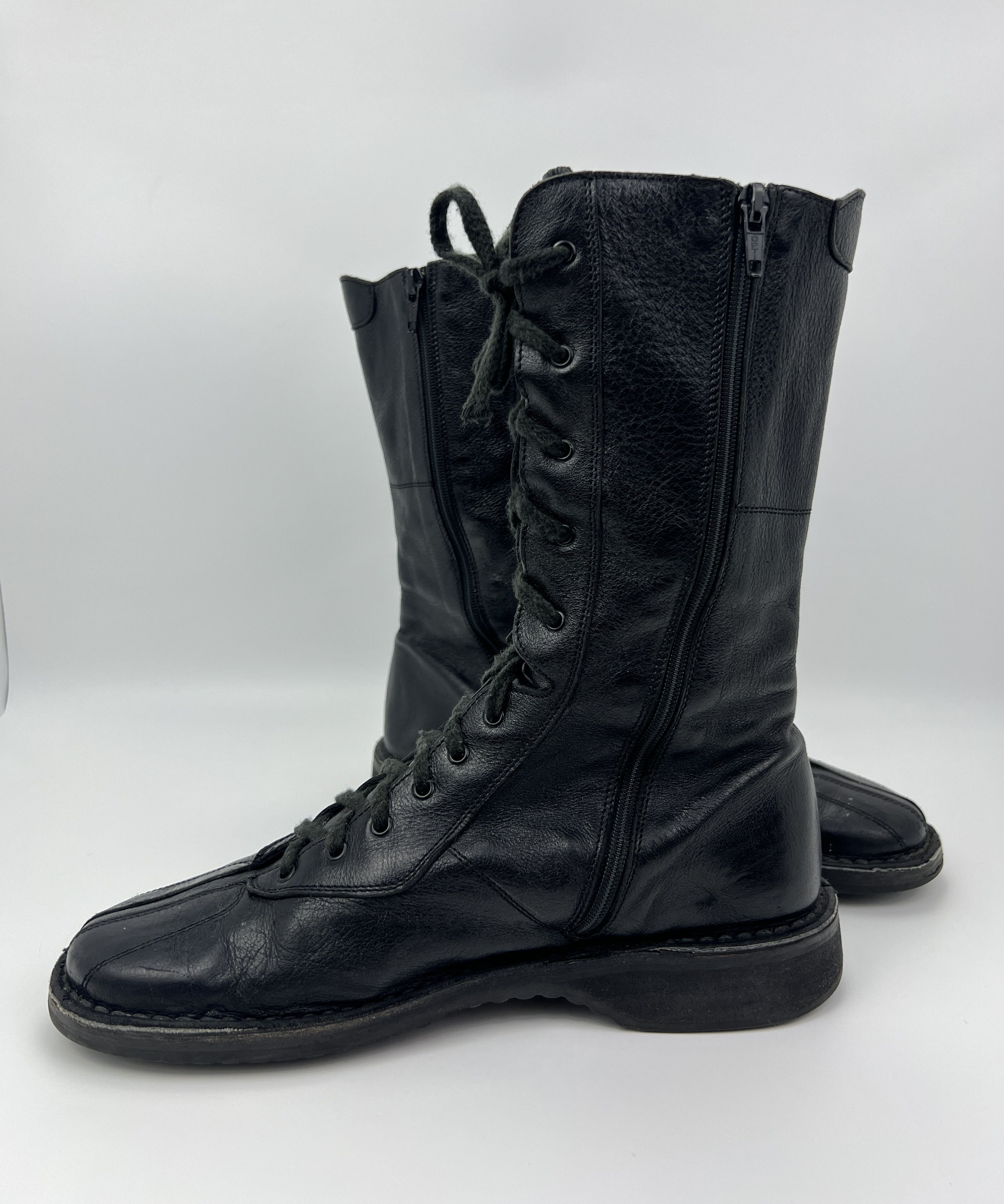 Vintage Vintage Avant Garde Laced Up Combat Leather Boots Size US 10 / IT 40 - 12 Thumbnail