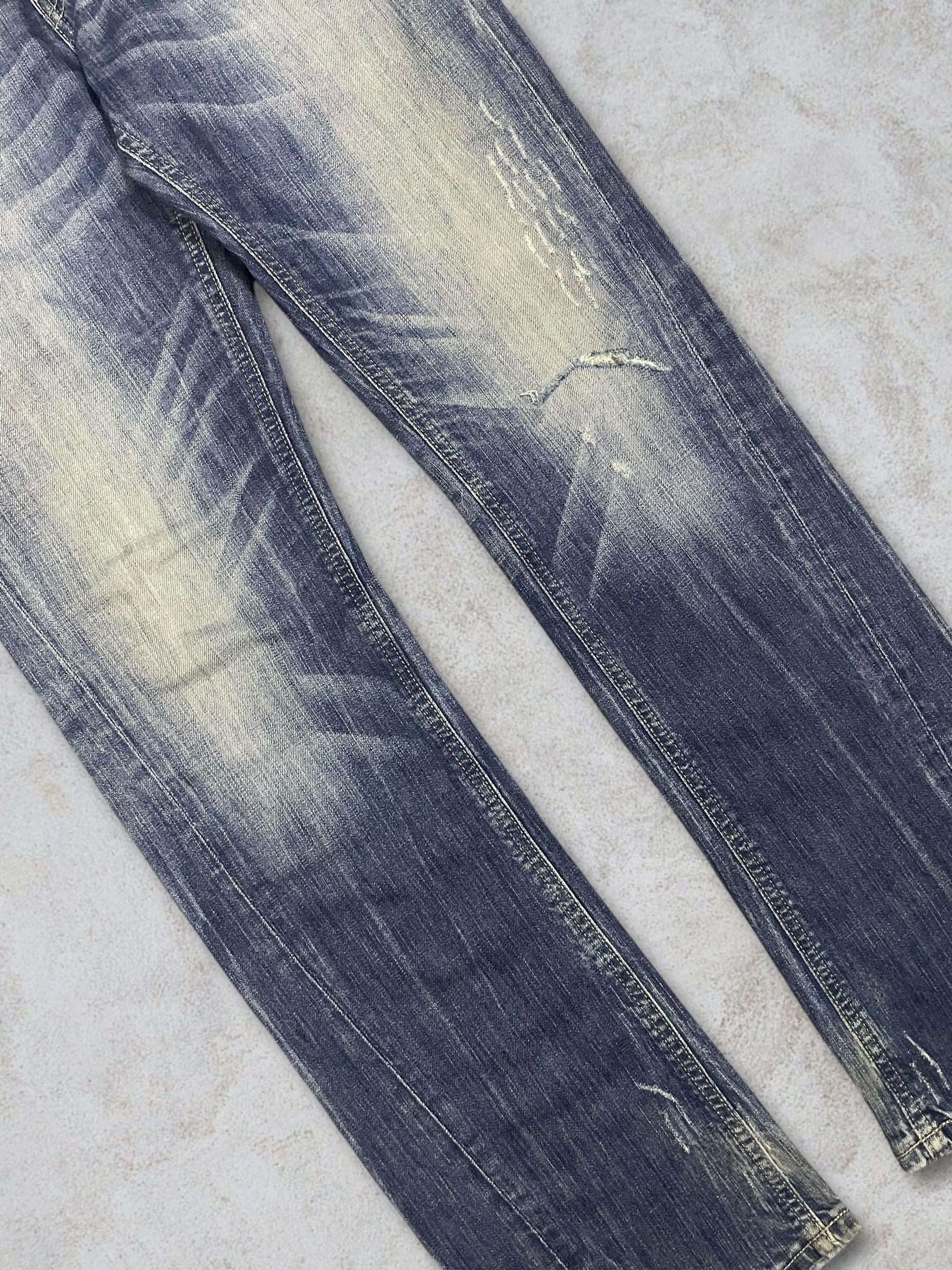 Undercover × Uniqlo Vintage Y2K Uniqlo Twisted Scratch Ripped Washed Men’s Jeans Size US 29 - 7 Thumbnail