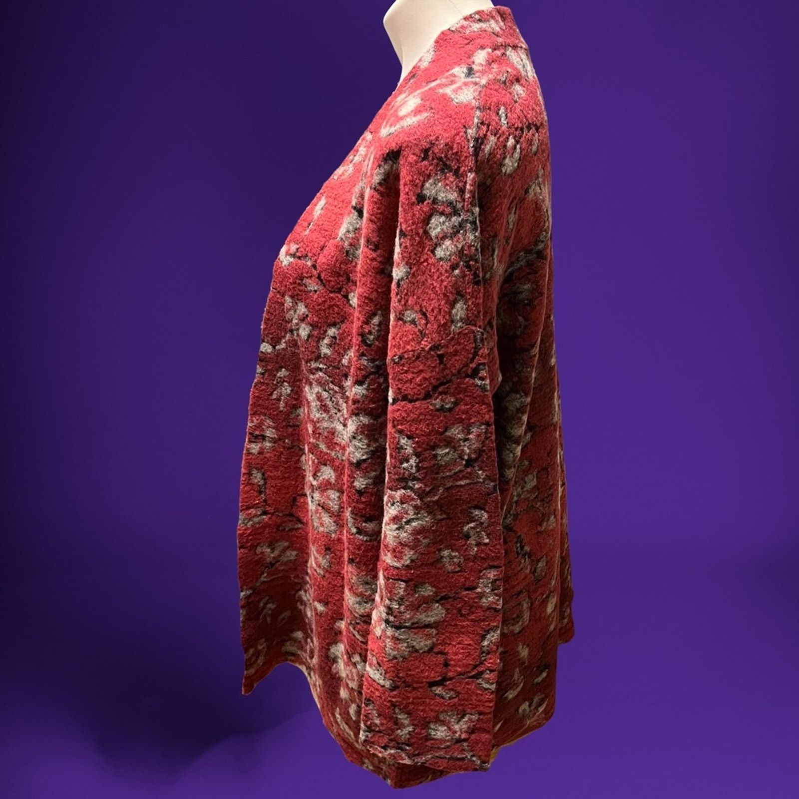 Other Vintage Grandma’s Rug Open Front Cardigan Grannycore Cottage Size L / US 10 / IT 46 - 3 Thumbnail