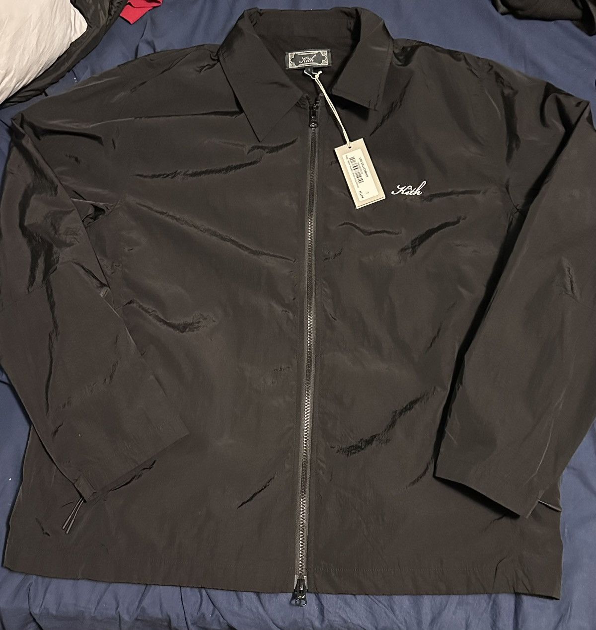 Kith Kith Wrinkle Nylon Jonas Coaches Jacket -Black Brand New (L