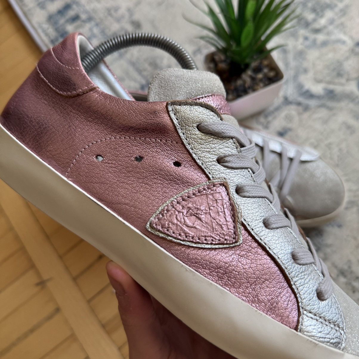 Philippe Model 📌 Philippe Model Pink Tennis Low Top Leather Sneakers 39 Size US 9 / IT 39 - 8 Thumbnail