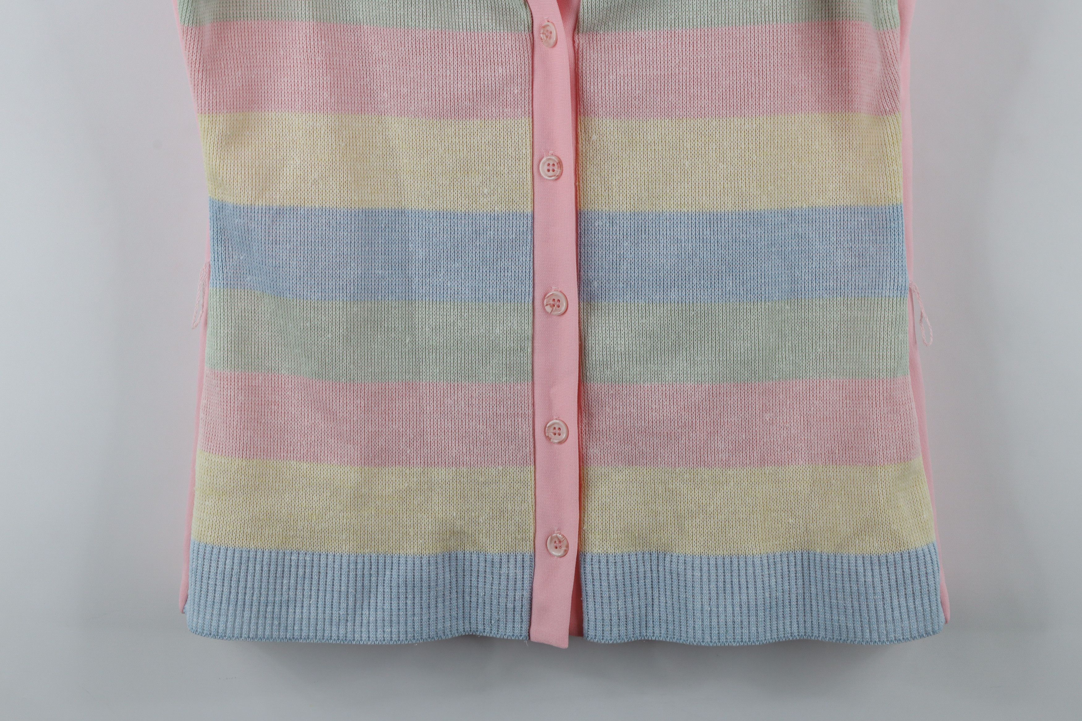 Vintage Vintage 70s Mid Century Modern MCM Striped Knit Vest USA Size L / US 10 / IT 46 - 3 Thumbnail