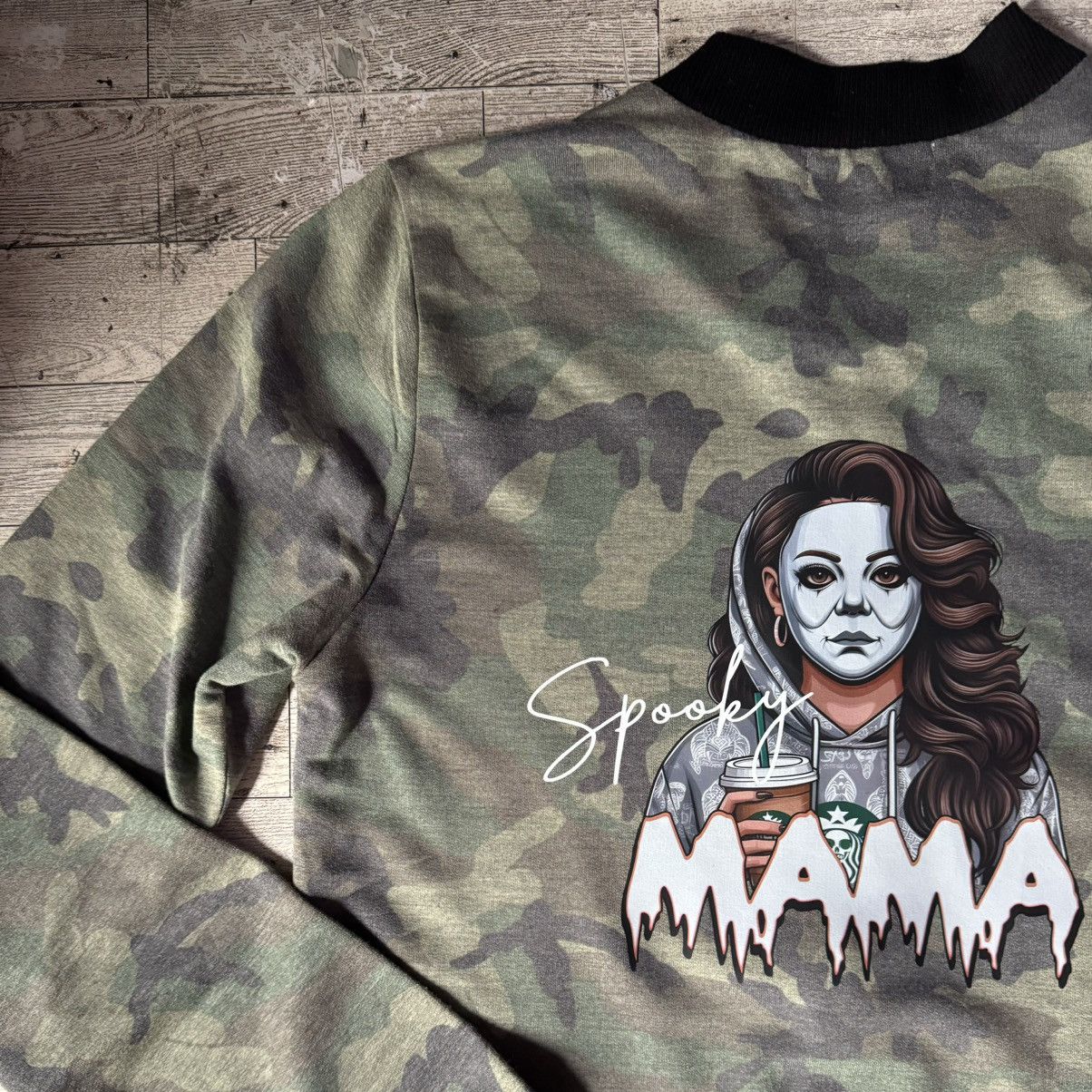 Other Spooky Mama, Coffee & Halloween, Camo Bomber Style Jacket Size S / US 4 / IT 40 - 17 Thumbnail