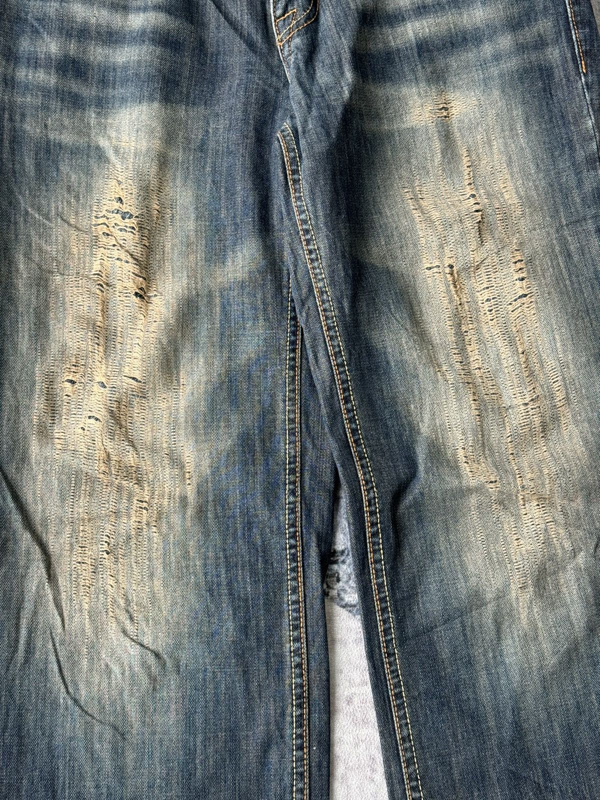 Japanese Brand Denma DF-7 Devil Flared Distressed Denim / GOA Style Size US 29 - 5 Thumbnail