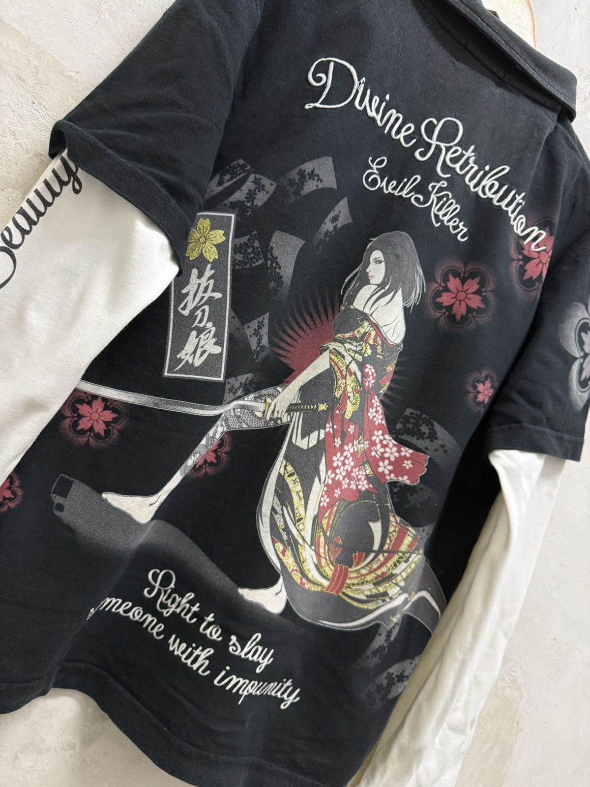 Hysteric Glamour 2000s Divine Retribution Geisha Double Layer Tees Size US XL / EU 56 / 4 - 2 Thumbnail
