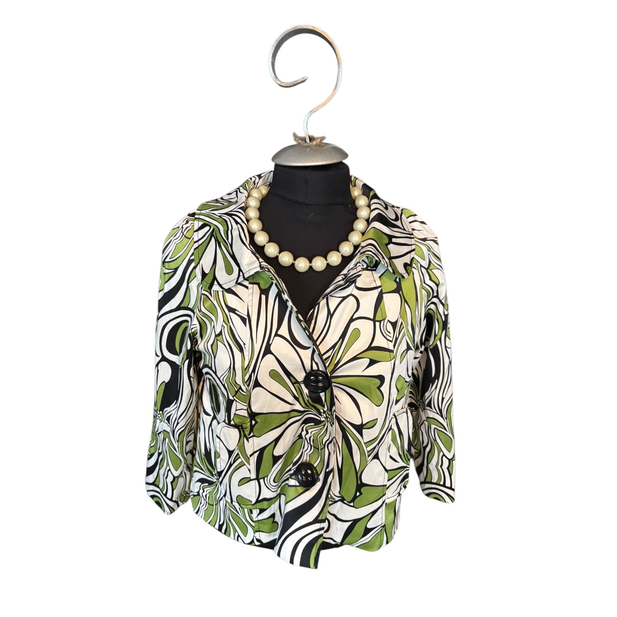 Other vertigo Womens Abstract Print Cropped Jacket With Large Butt Size S / US 4 / IT 40 - 1 Thumbnail