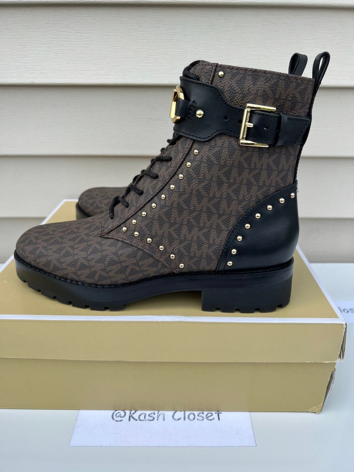 Michael kors MK Kincaid Lace up boots -Brown Size - 7.5 ,8