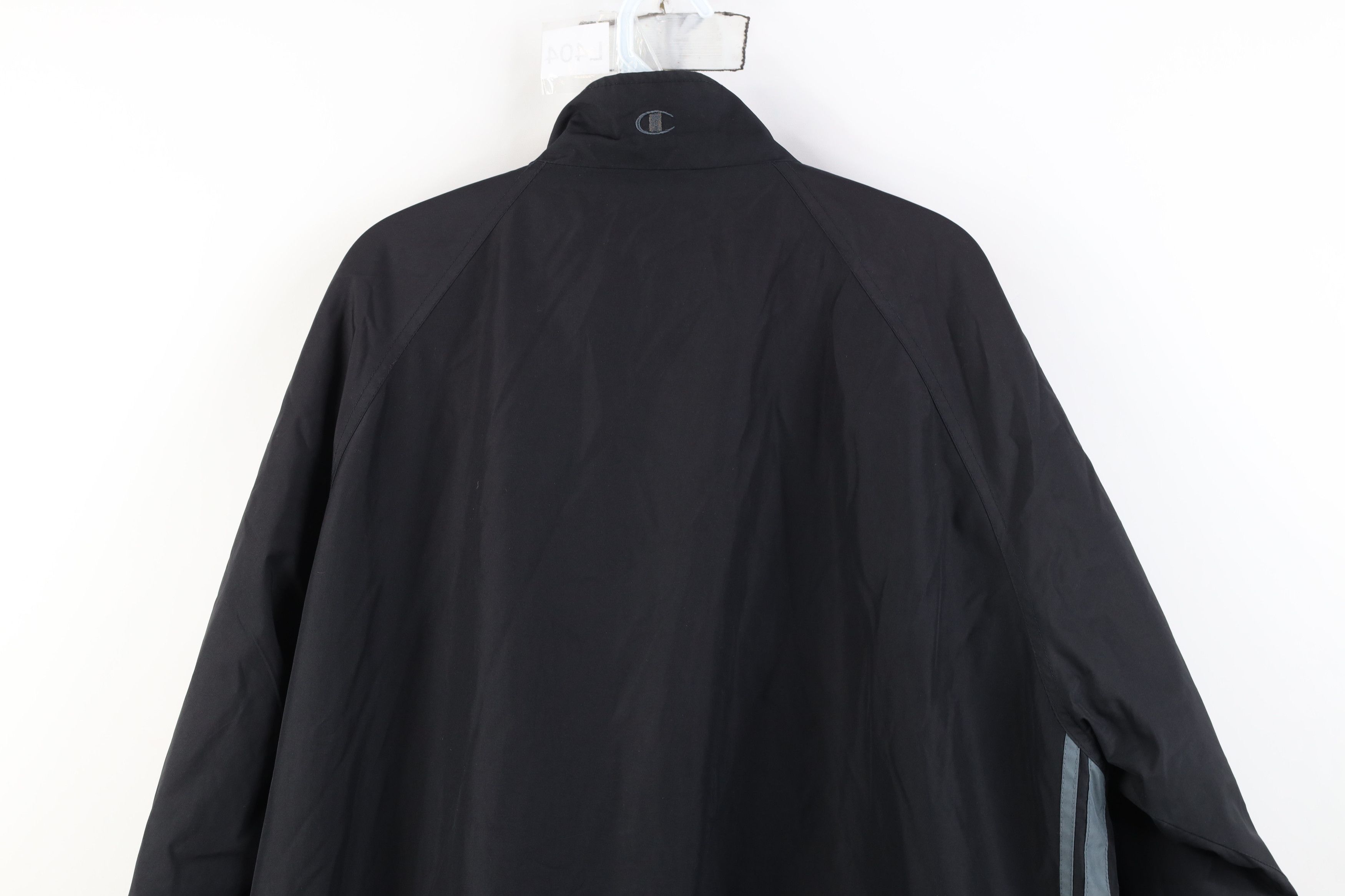 Champion Vintage 90s Y2K Champion Lined Windbreaker Jacket Black Size US XL / EU 56 / 4 - 15 Thumbnail