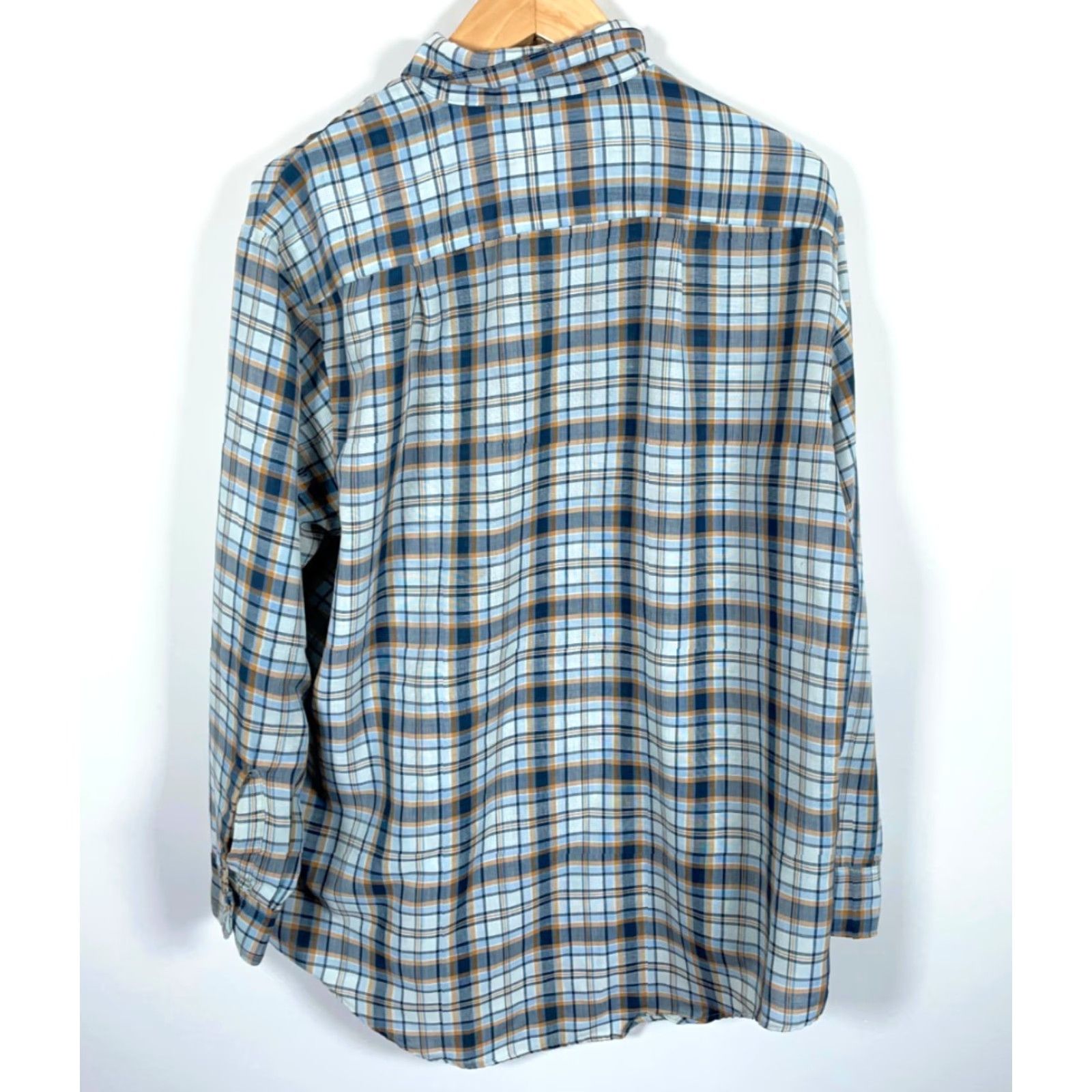 Vintage VINTAGE Big Mac Shirt Plaid Flannel Lightweight 70s 80s Grunge XL Mens Blue Yellow Cotton Polyester Blend Button-Up Size US XL / EU 56 / 4 - 2 Thumbnail