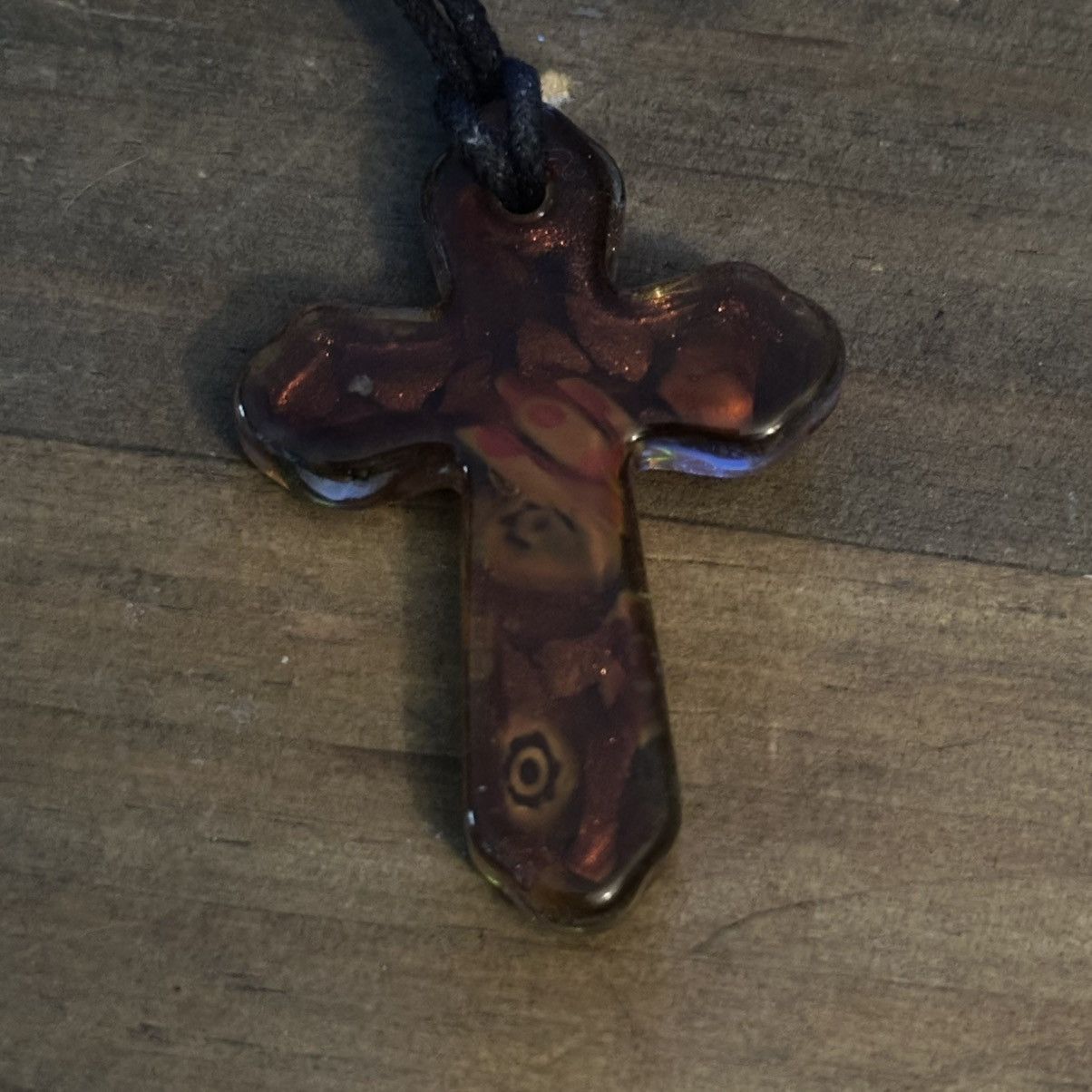 Other Colorful Murano glass cross pendant cord necklace Size ONE SIZE - 5 Thumbnail