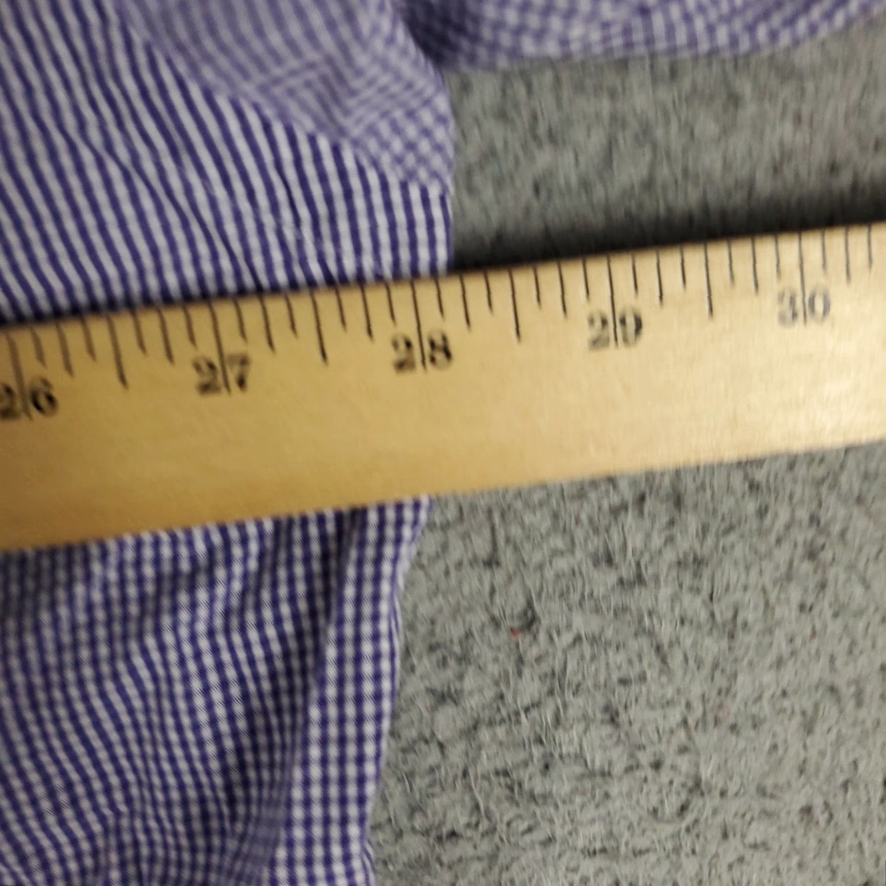 Ralph Lauren Ralph Lauren Dress Shirt Mens Size 17.5 Purple Check Long Sleeve Button-Up Size 46R - 7 Thumbnail