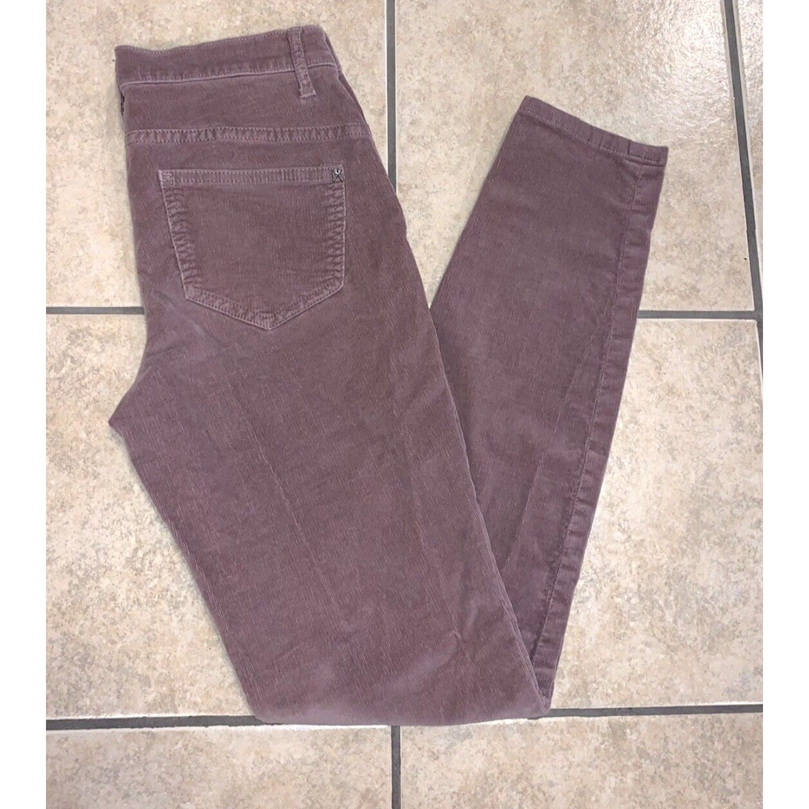 Victoria's Secret Womens Victoria's Secret VS Siren Dusty Pink Mid Rise Corduroy Skinny Pant 4 Regular Slim fitting Men's Women Girls Size 27" / US 4 / IT 40 - 2 Thumbnail